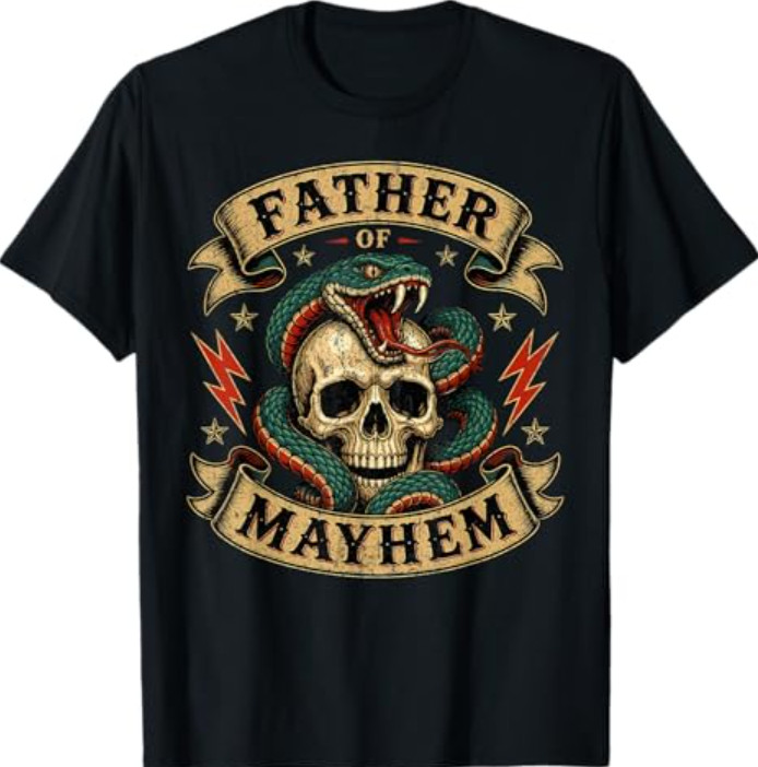 Father of Mayhem Men Dad Funny Father&rsquo;s Day Matching Family T-Shirt