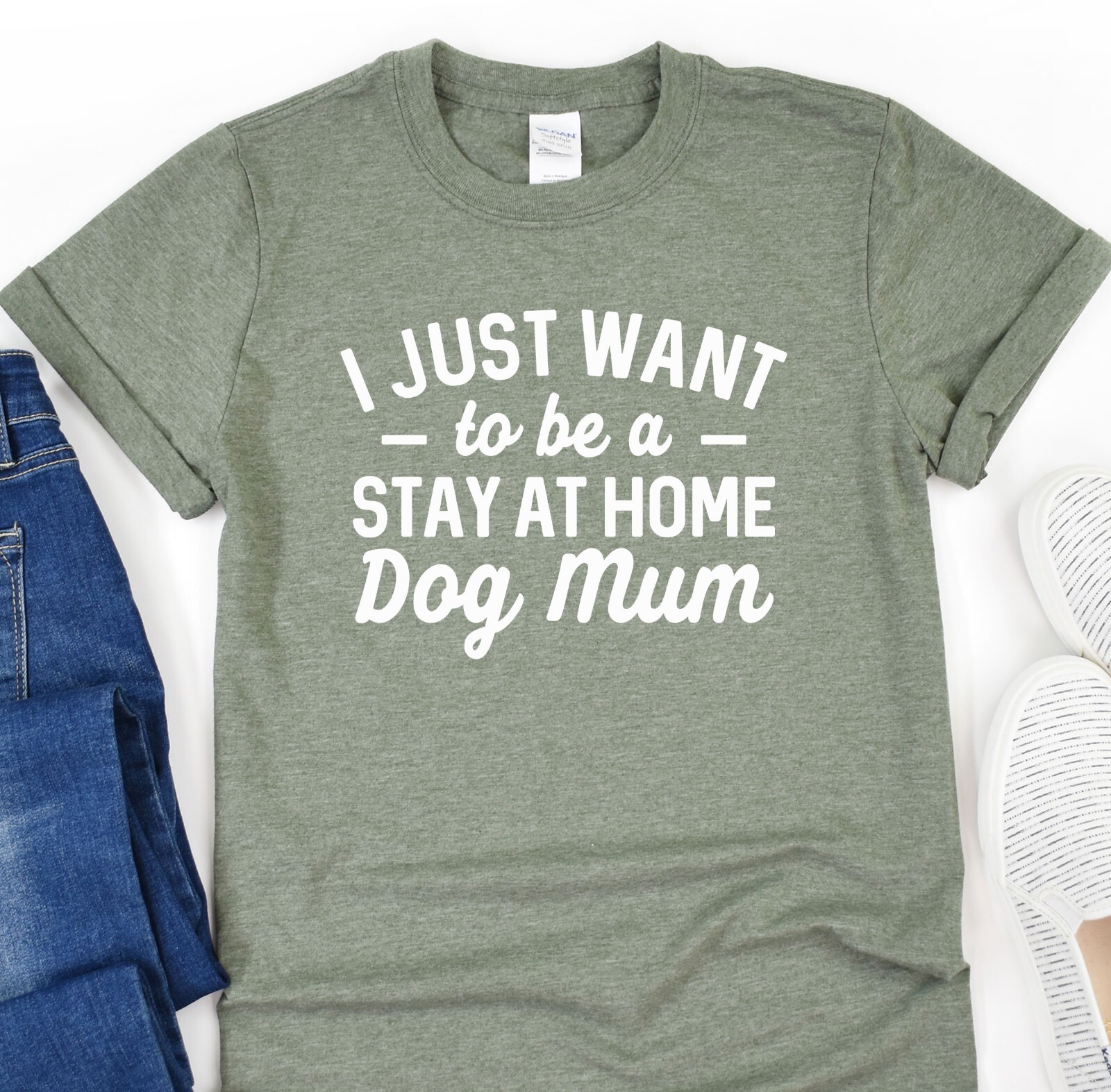 I Just Want To Be A Stay At Home Dog Mom, Dog Mom Shirt, Fur Mama Tee, Dog Lover