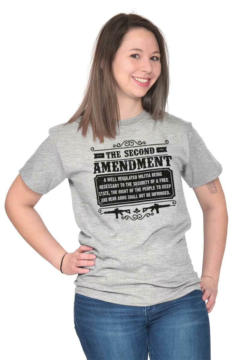 The Second Amendment Constitutional Right Womens or Mens Crewneck T Shirt Tee