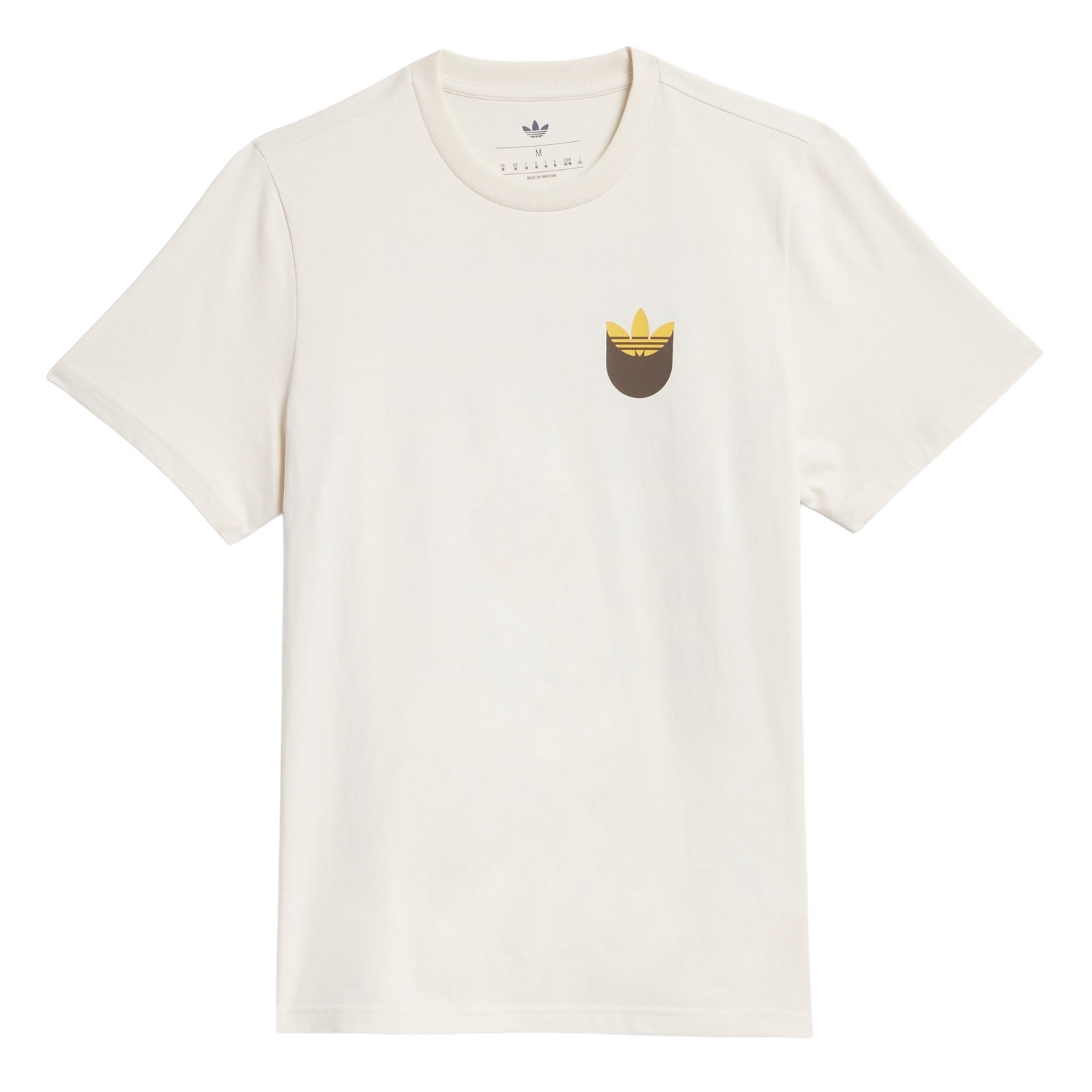 Brand New Mens Adidas Skate Trefoil Shade T-shirt Wonder White/ Rustic