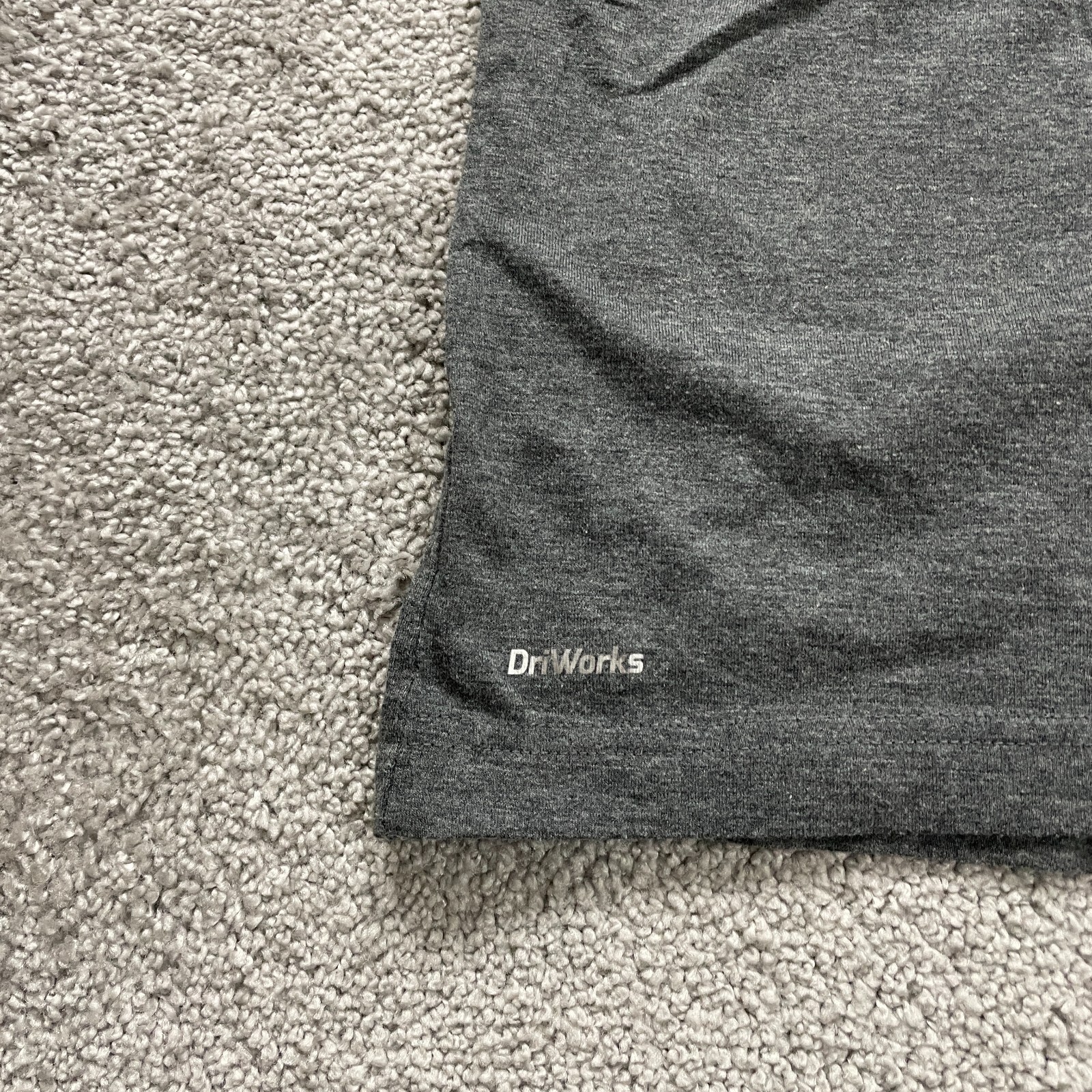 Athletic Works Driworks Basic Tee T-Shirt Mens Large Gray Long Sleeve Active Top
