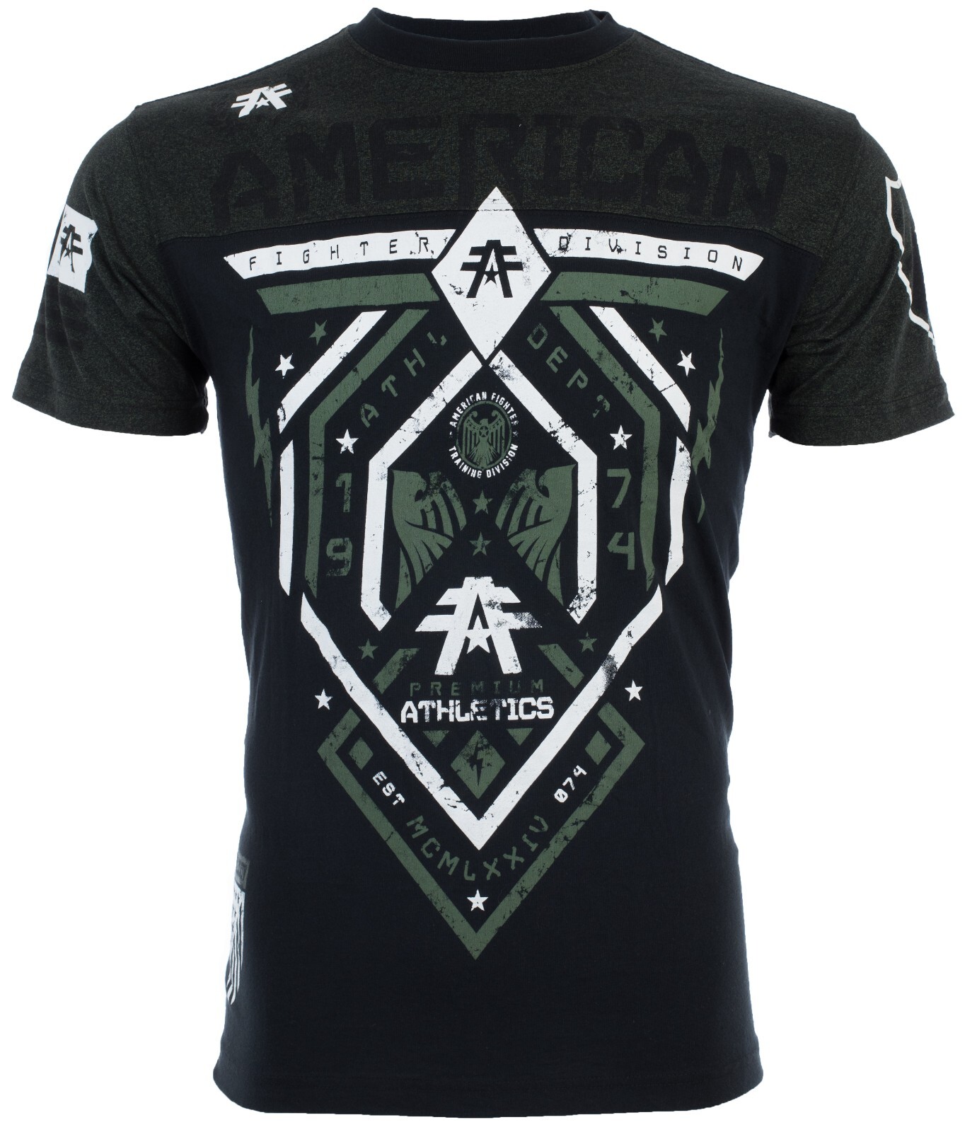 American Fighter Men&rsquo;s T-shirt FAIRBANKS Athletic Biker Black MMA S-3XL