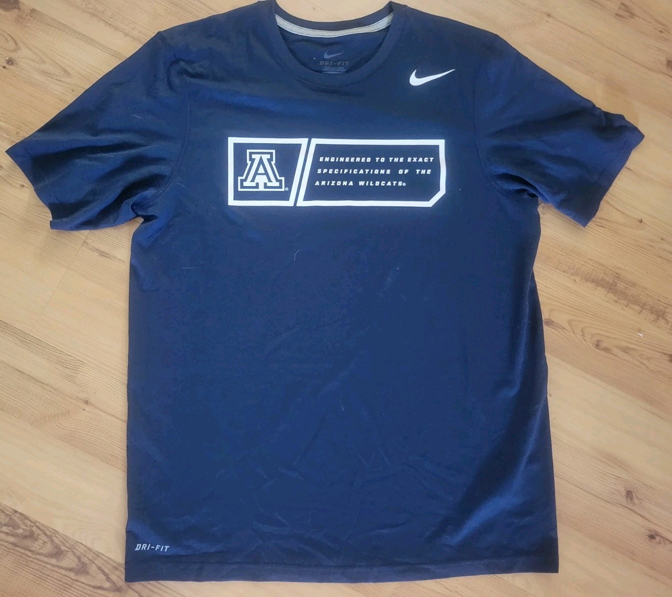 Arizona Wildcats Nike Dri Fit T-SHIRT Mens XL Blue Football Basketball NCAA