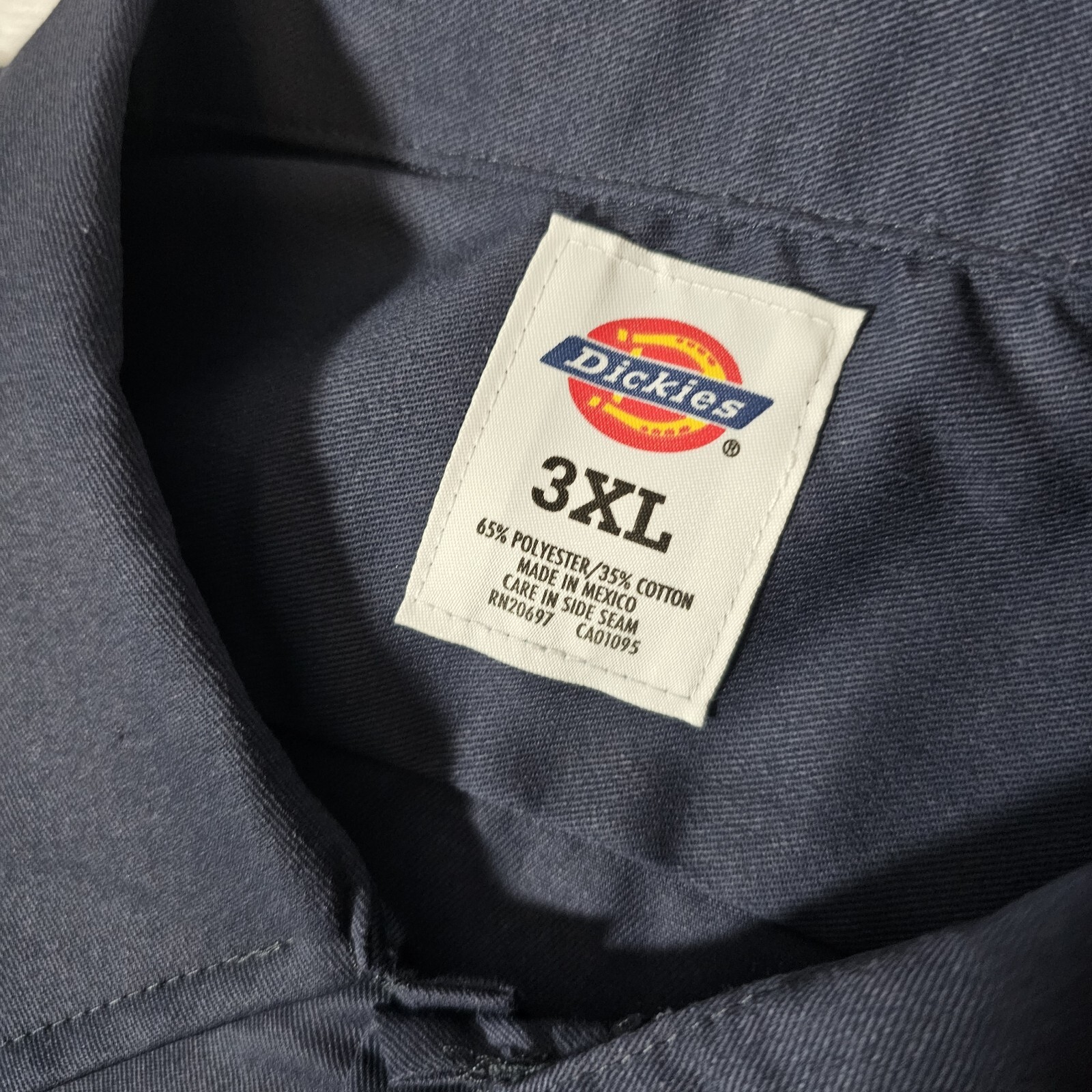 Dickies Work Shirt Mens 3XL Blue Original Fit Long Sleeve Button-Up 574NV NWT