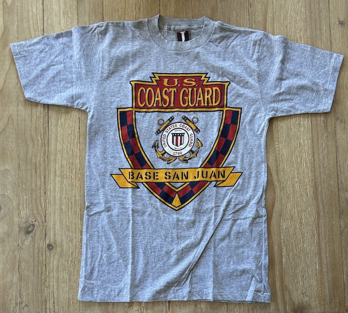 USCG Base San Juan Coast Guard T-Shirt MEDIUM Vintage Single Stitch