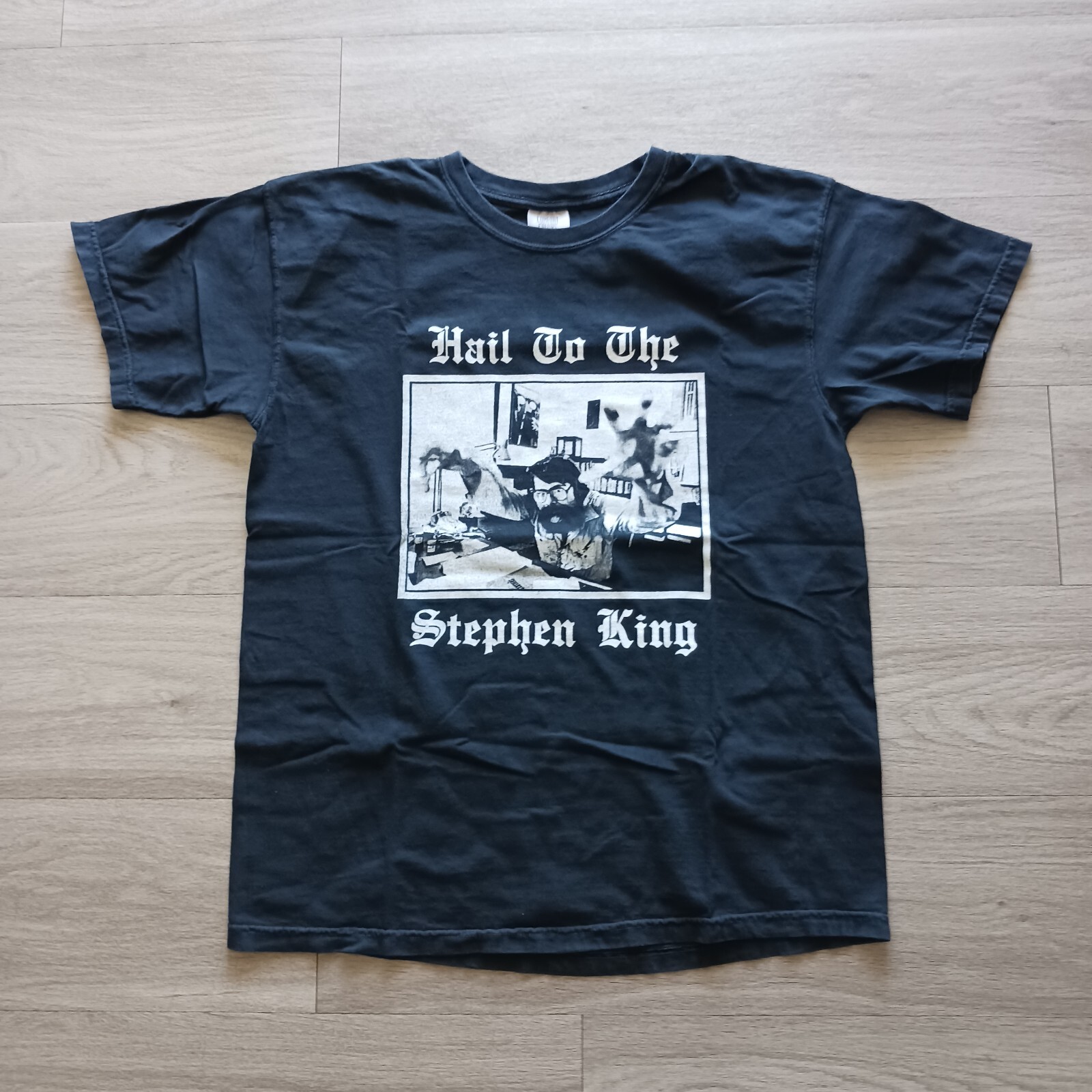 Hail To The STEPHEN KING ! Horror T-Shirt Tee COMFORT COLORS Black 43&Prime; Large