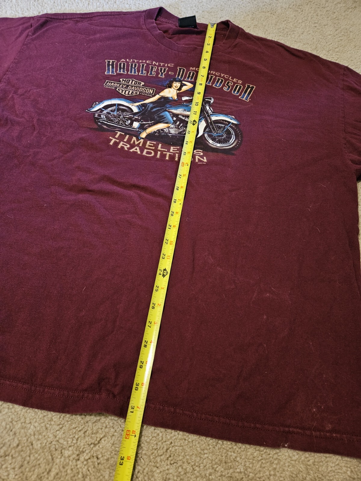 Harley Davidson T Shirt Roughneck Longview, TX Maroon See Measurements Used XL