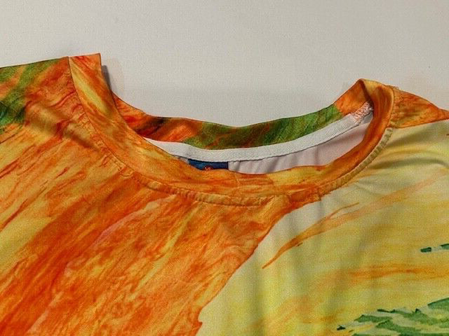 3D Graphic All Over Print – Storm Waves Multicolor Short Sleeve Shirt – Size XL