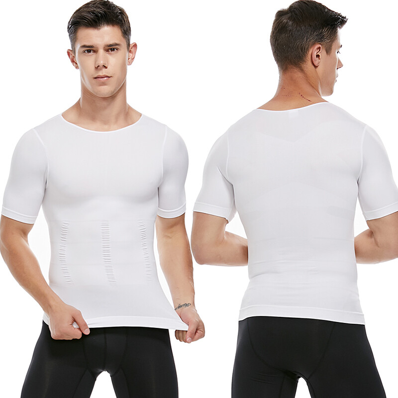 Men&rsquo;s Body Shaper Compression Shirt Short Sleeve Tank Tops Gym Workout Underwear