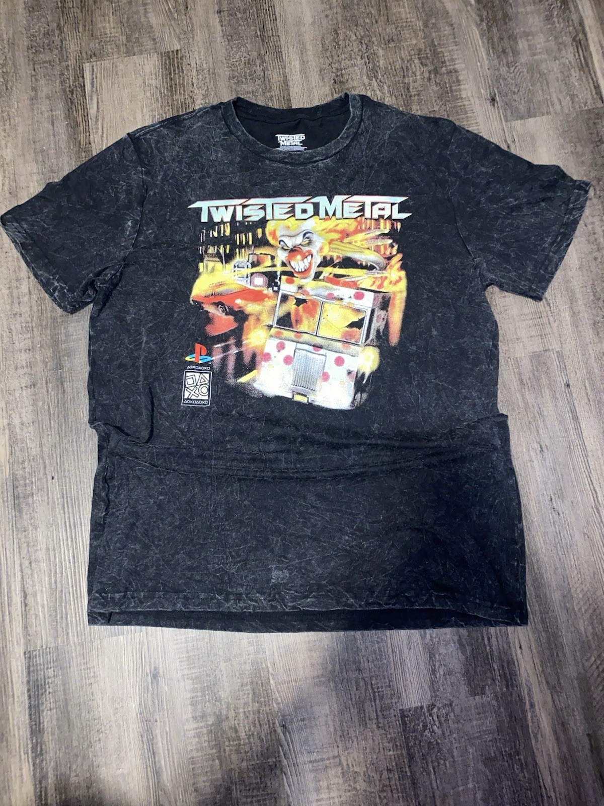 Twisted Metal Black PS2 Graphic Tee XL | Mineral Wash BRAND NEW