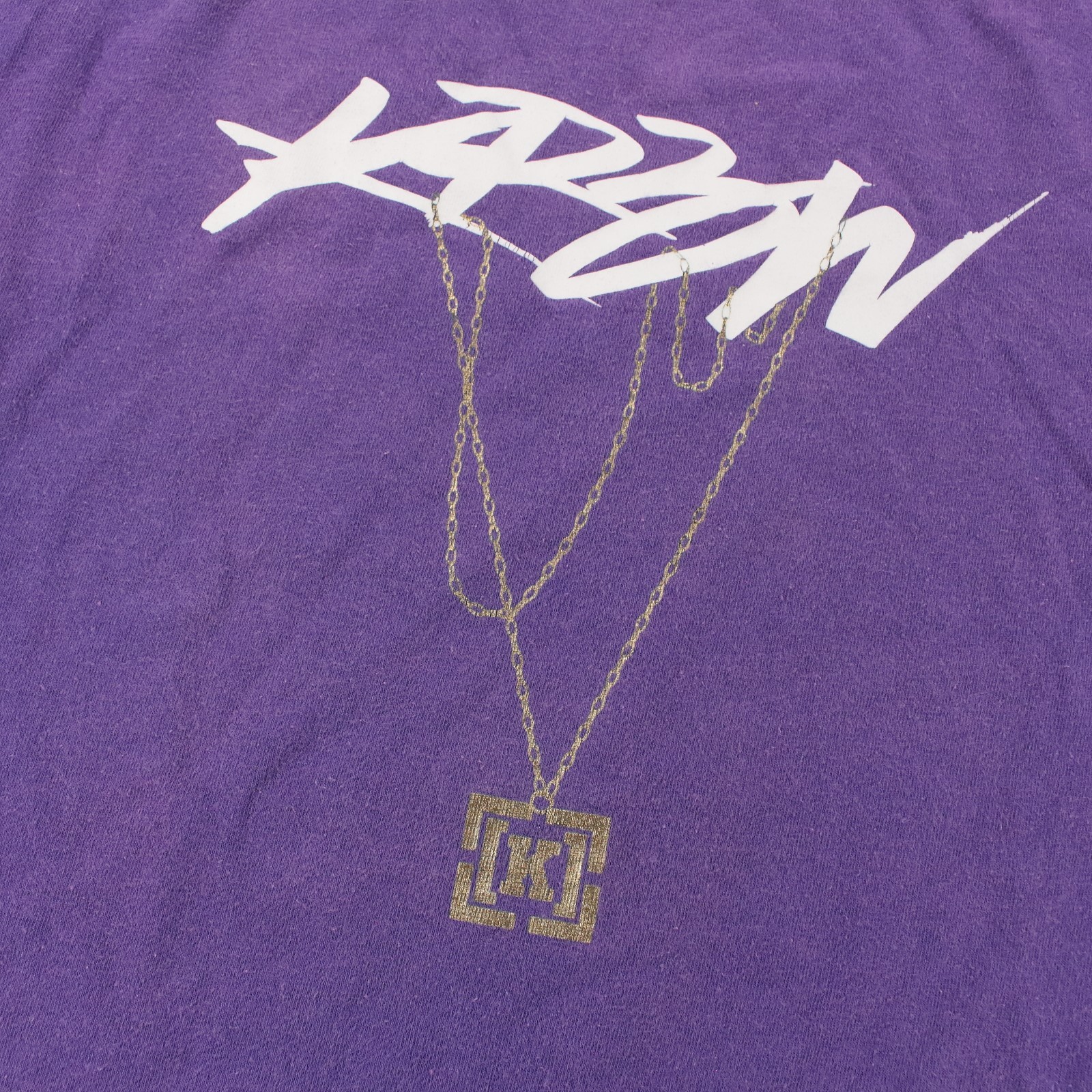 vtg y2k KREW skateboard brand gold chain t-shirt SMALL skater supra baker tsa