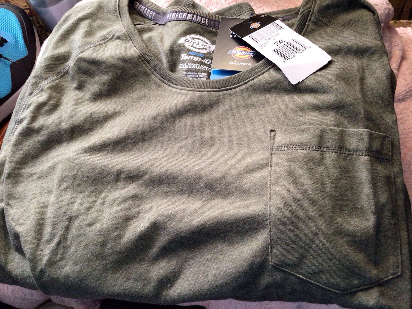 Mens Dickies XXL Temp-iQ Performance Cooling Long Sleeve Pocket T-Shirt