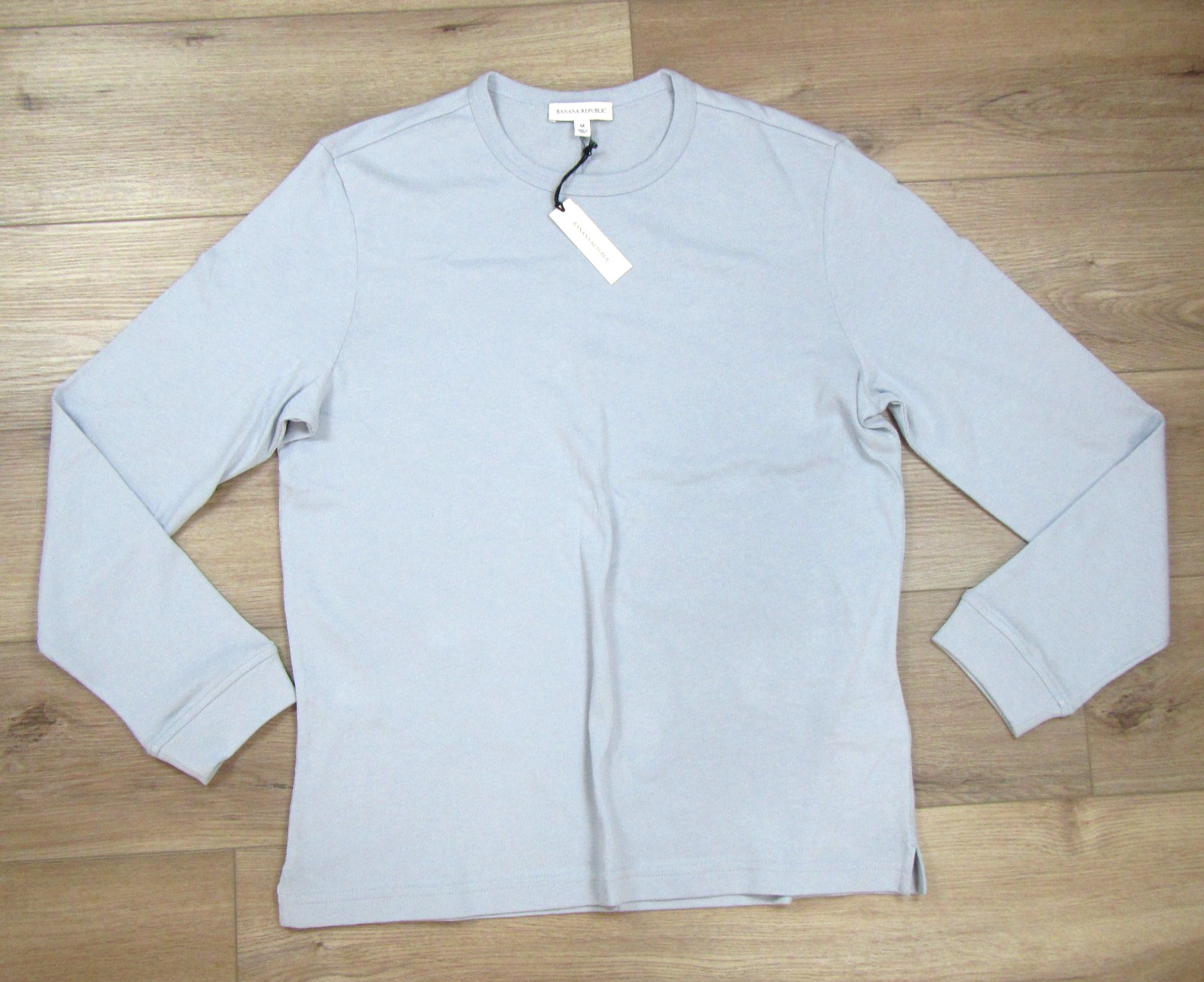 NEW 2026 BANANA REPUBLIC MENS COTTON JERSEY LONG SLEEVE TEE SHIRT MEDIUM M BLUE