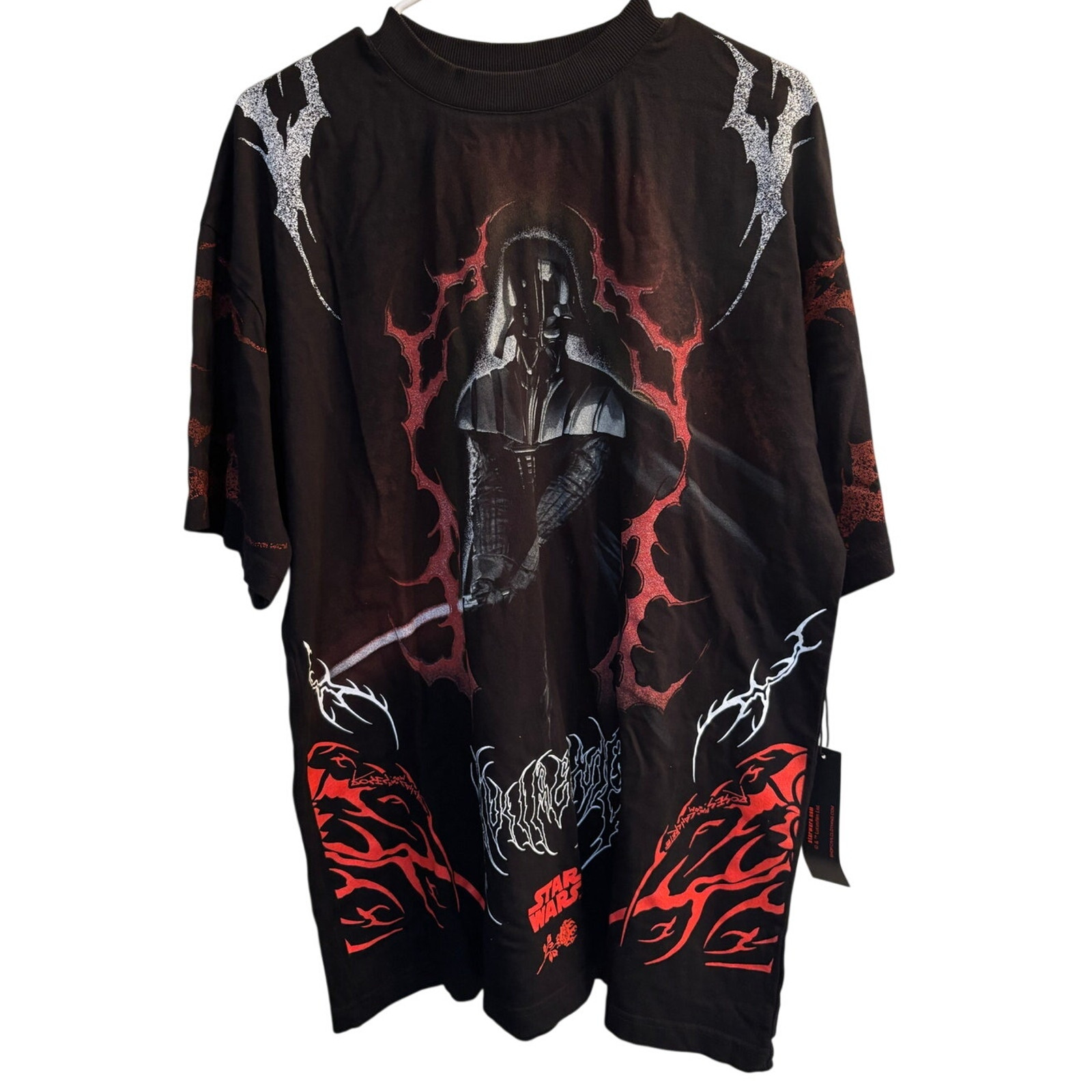 Civil Regime x Star Wars Darth Vader Graphic Print T-Shirt Black Red OS L