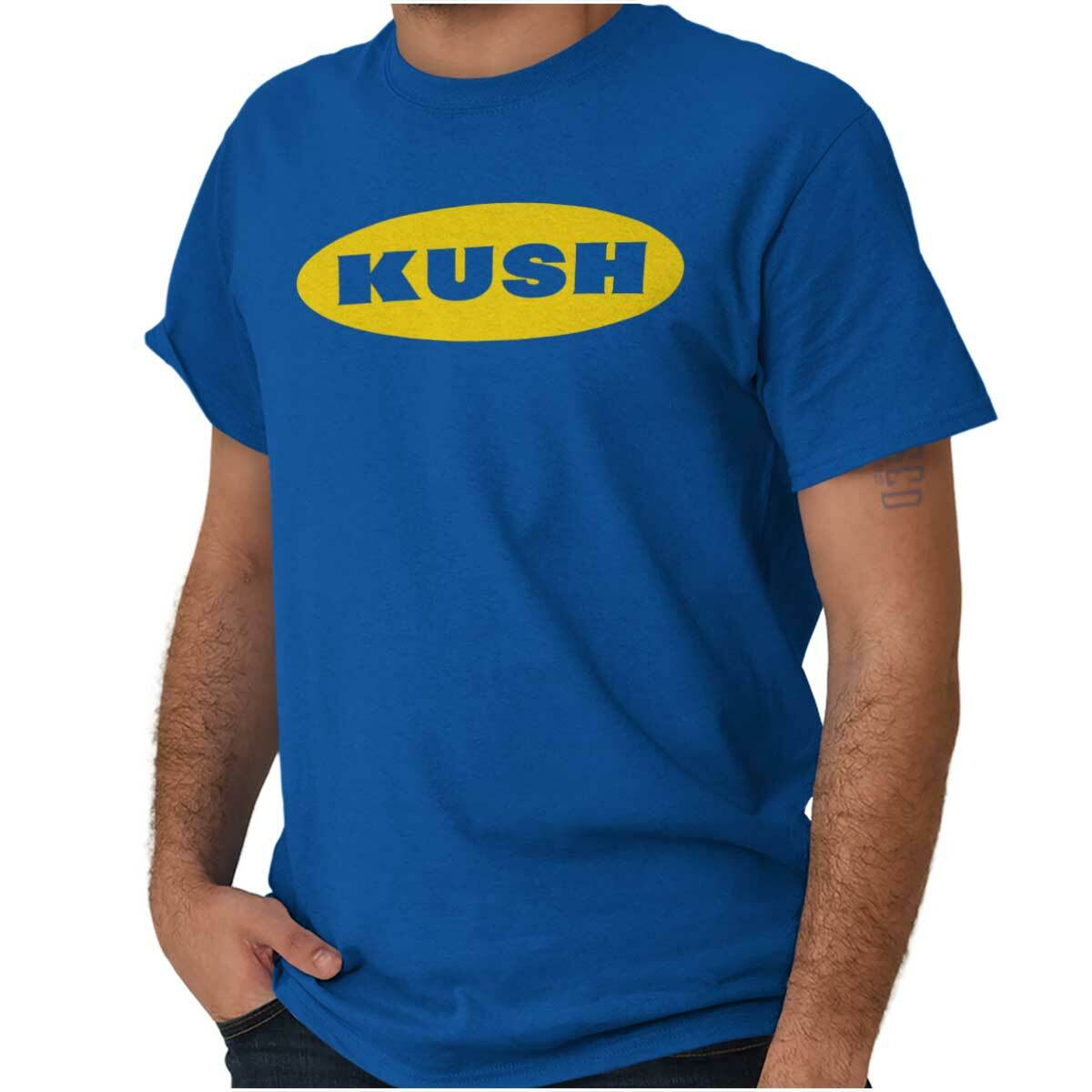 Kush Marijuana Cannabis Stoner Smoking Weed Adult Short Sleeve Crewneck Tee
