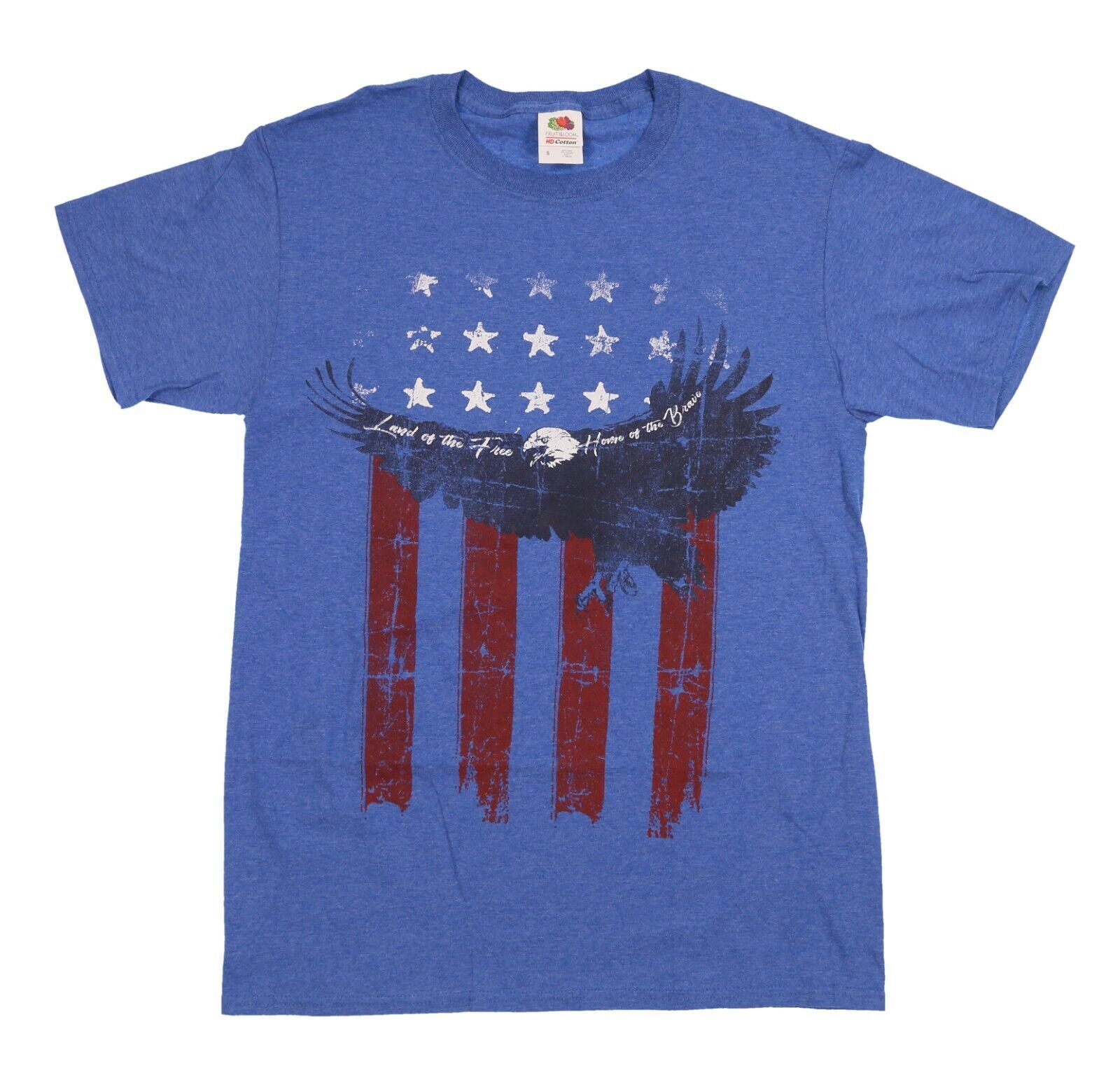 USA T Shirt Men&rsquo;s Land of The Free Home of The Brave Bald Eagle T-Shirt Size S