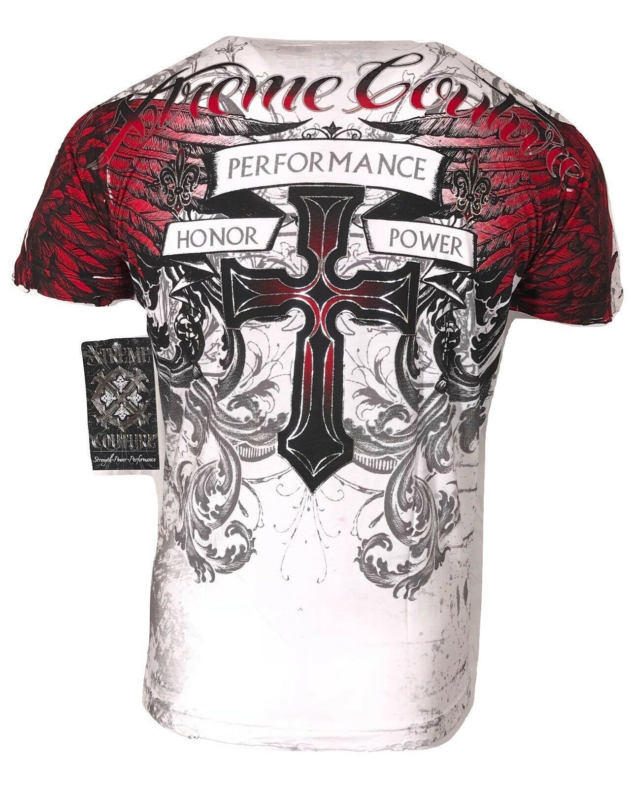 Xtreme Couture By Affliction Men&rsquo;s T-shirt Carnivore Skulls Biker White S-4XL