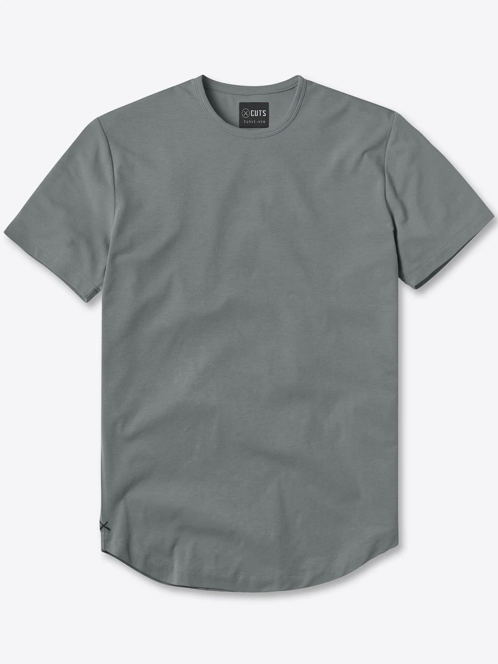 CUTS Clothing Curve Hem Short Sleeve Performance T-Shirt Sage Green Large L/XL