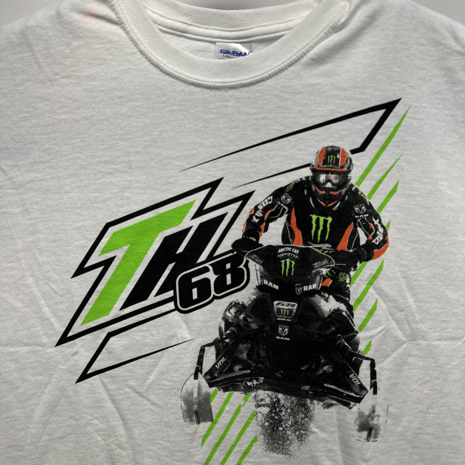 Tucker Hibbert 68 T Shirt Snocross Mens Med Black Racing T Train SNOX Arctic