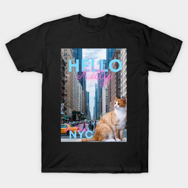 Hello Kitty NYC T-Shirt New York City Mascot Graphic Tee Cute Y2K Fashion Top