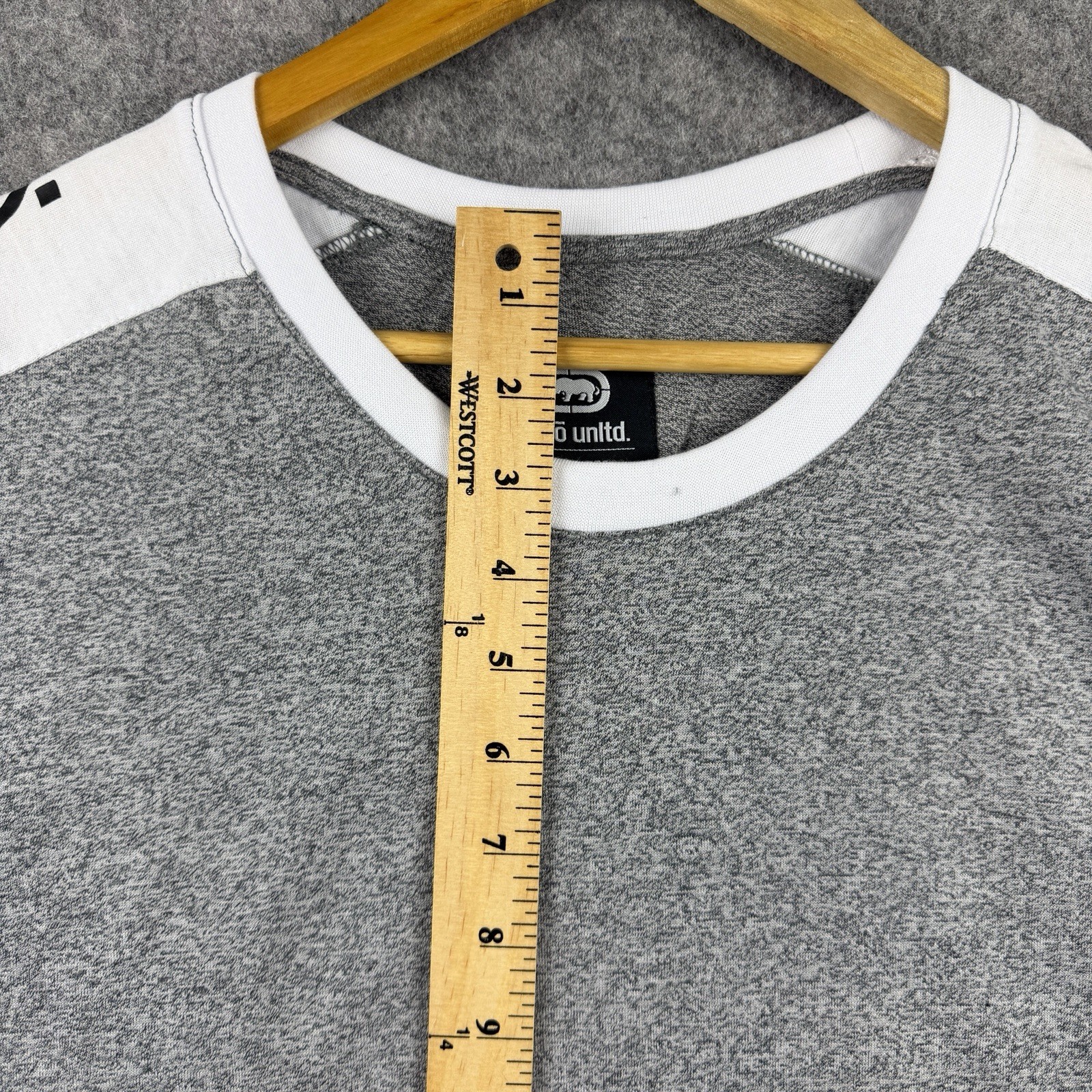 Ecko Unltd Shirt Mens 2XL Gray Marled Short Sleeve Logo Streetwear New With Tags