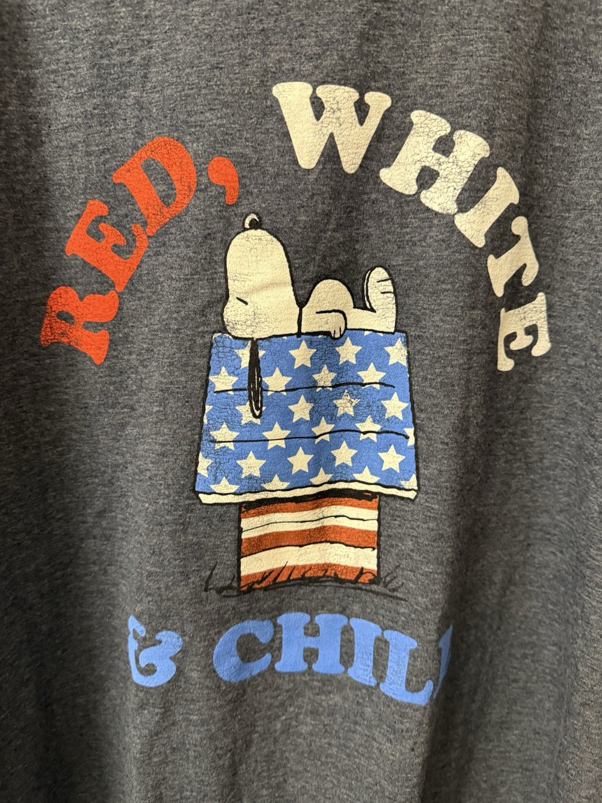 Peanuts-Snoopy “Red, White & Chill” T-shirt-size 2XL