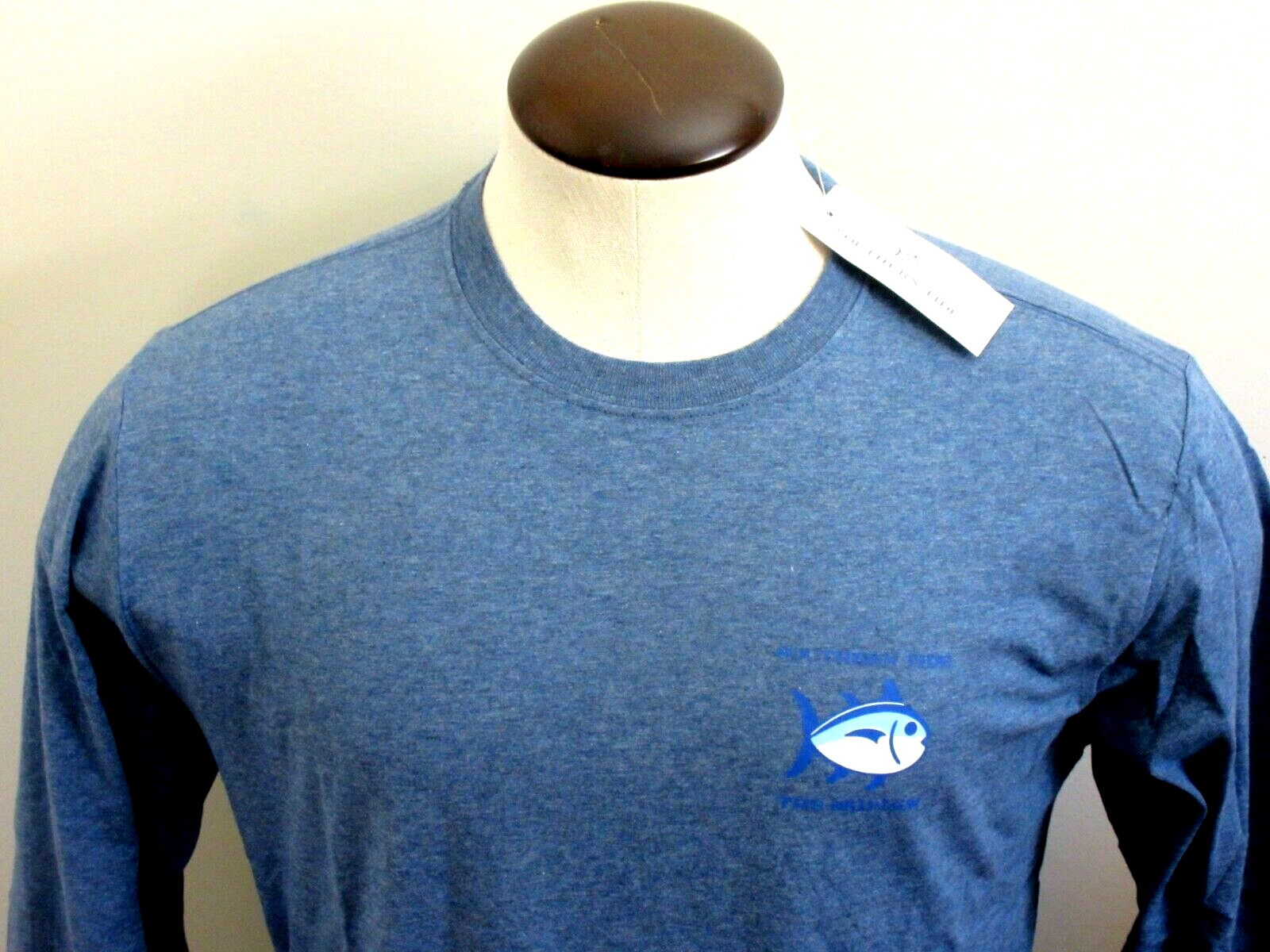 Men&rsquo;s Southern Tide Long Sleeve Skipjack Fishing Seven Seas Blue T shirt NWT