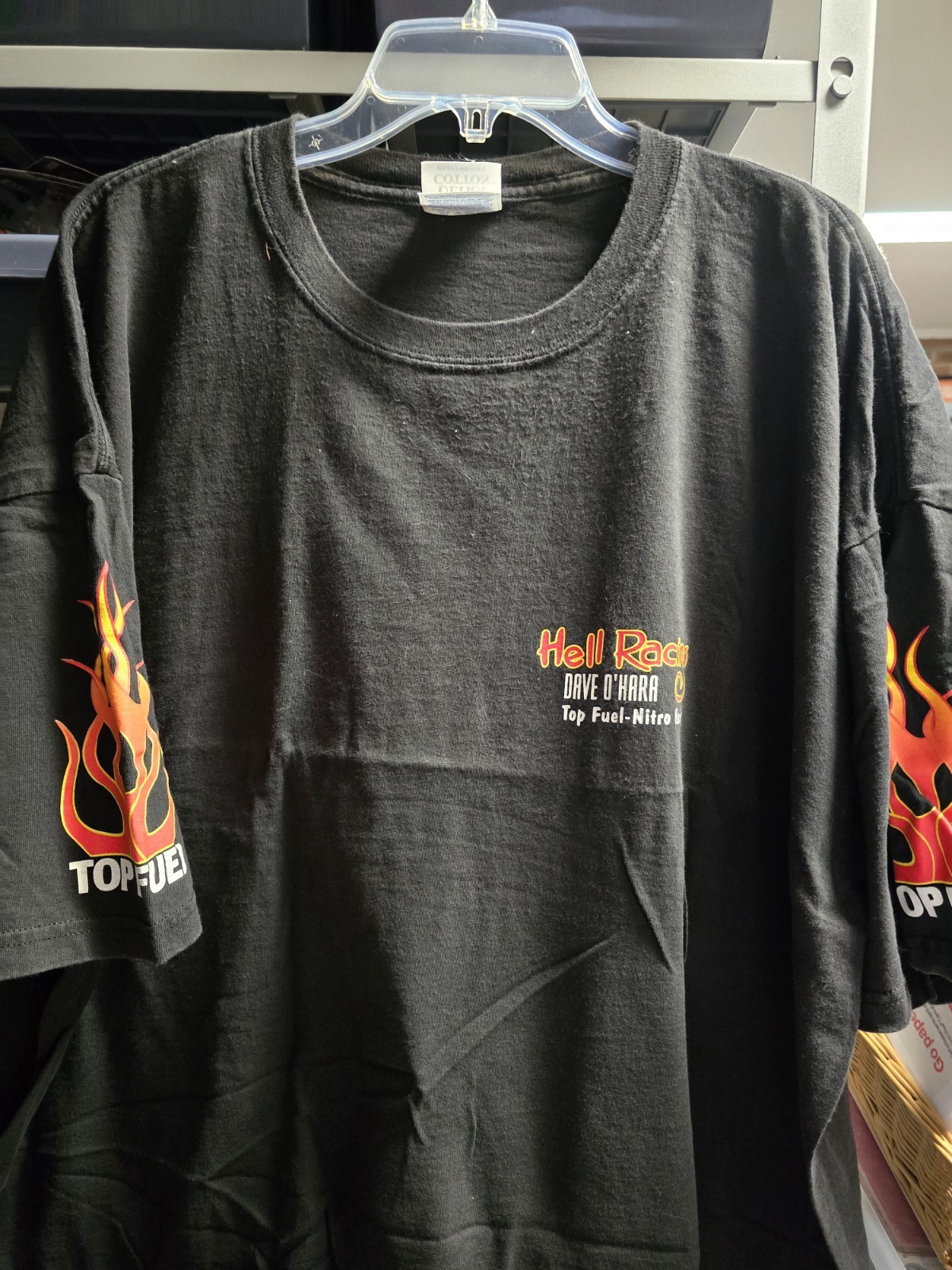 Dave O&rsquo;hara Hell Racing Top Fuel Harley 2-sided Black T-shirt 3XL New. T96