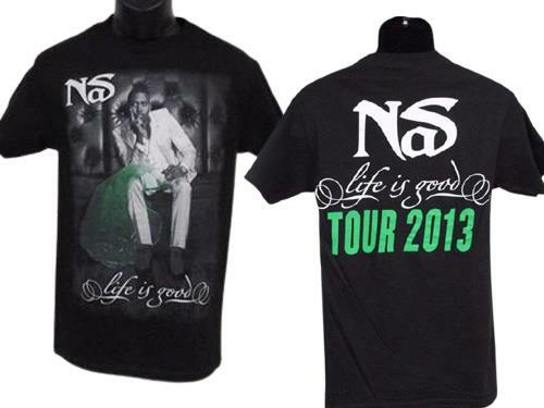 New NAS « Life is Good Tour 2013 Mens Adult Sizes S-M Band Black Concert Shirt