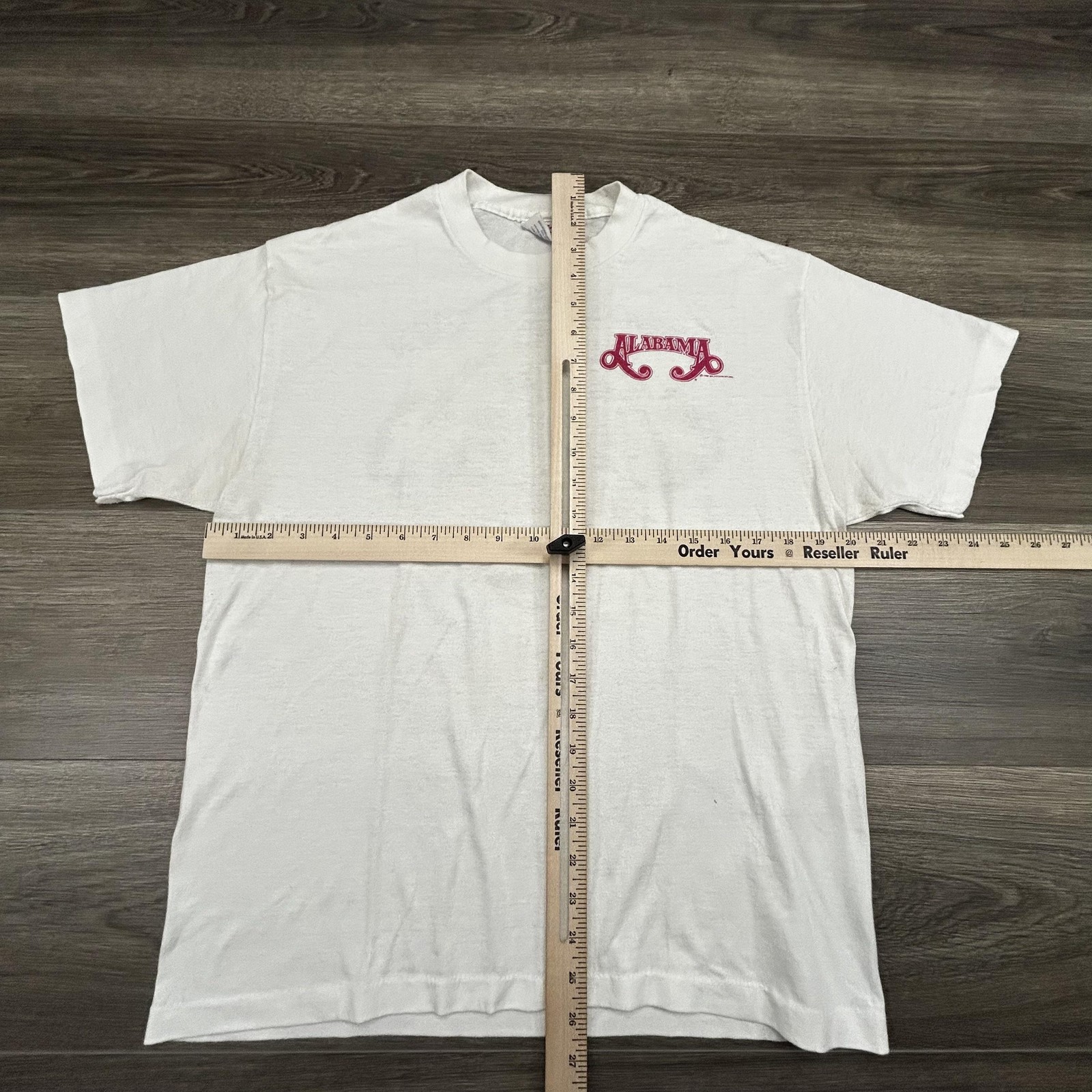Vintage Alabama Shirt Mens Large White Pass It On Down Tour 1990 90s Made USA