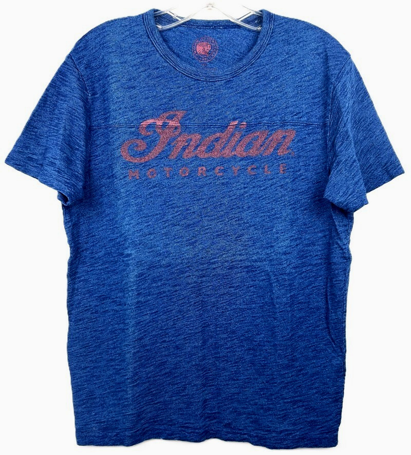 Lucky Brand Indian Motorcycle Indigo Blue T-Shirt Tee Size M