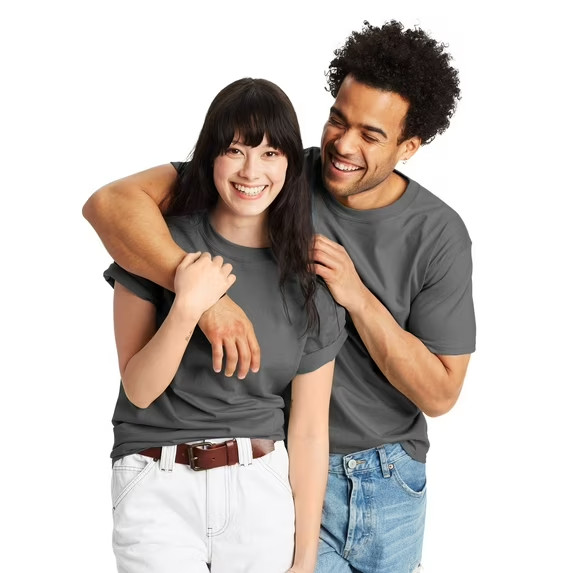 Hanes Men&rsquo;s Beefy Heavyweight Cotton T-Shirt, Gray Size XL