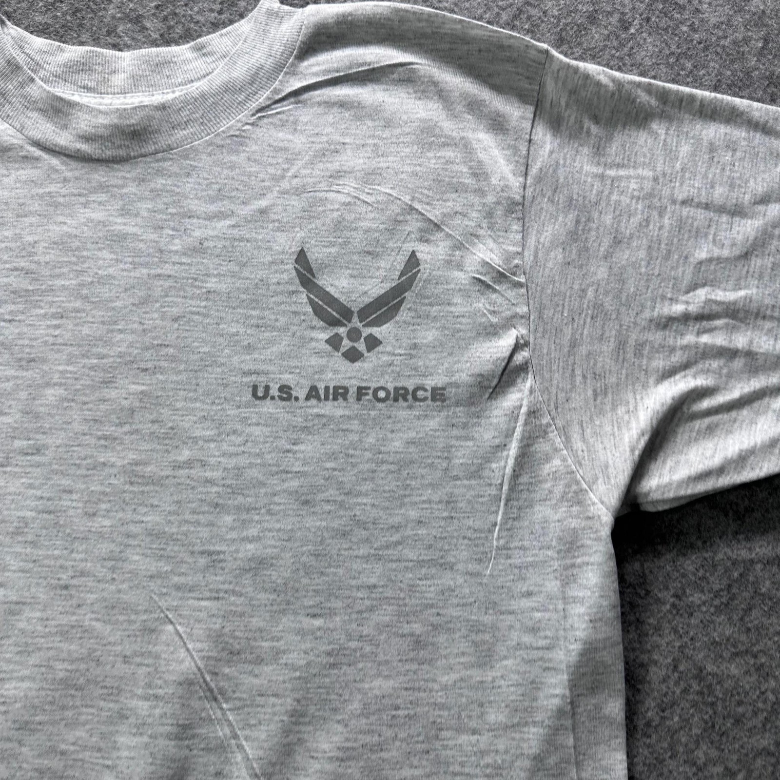 U.S. Air Force Shirt Mens XS Gray Logo Graphic Crewneck Cotton Jersey Blend