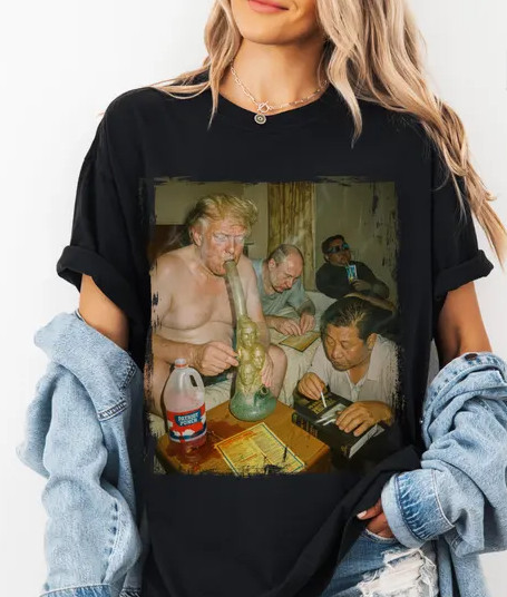 Trump Kim Putin Xi 420 Party Shirt, Funny Political Weed Tee