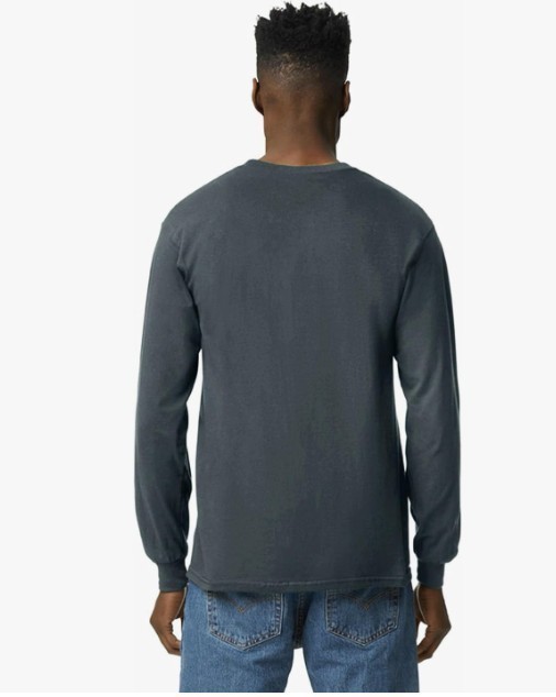 Gildan Ultra Cotton Long Sleeve T-Shirt Style G2400, Dark Heather (1 Pack)- 2XL