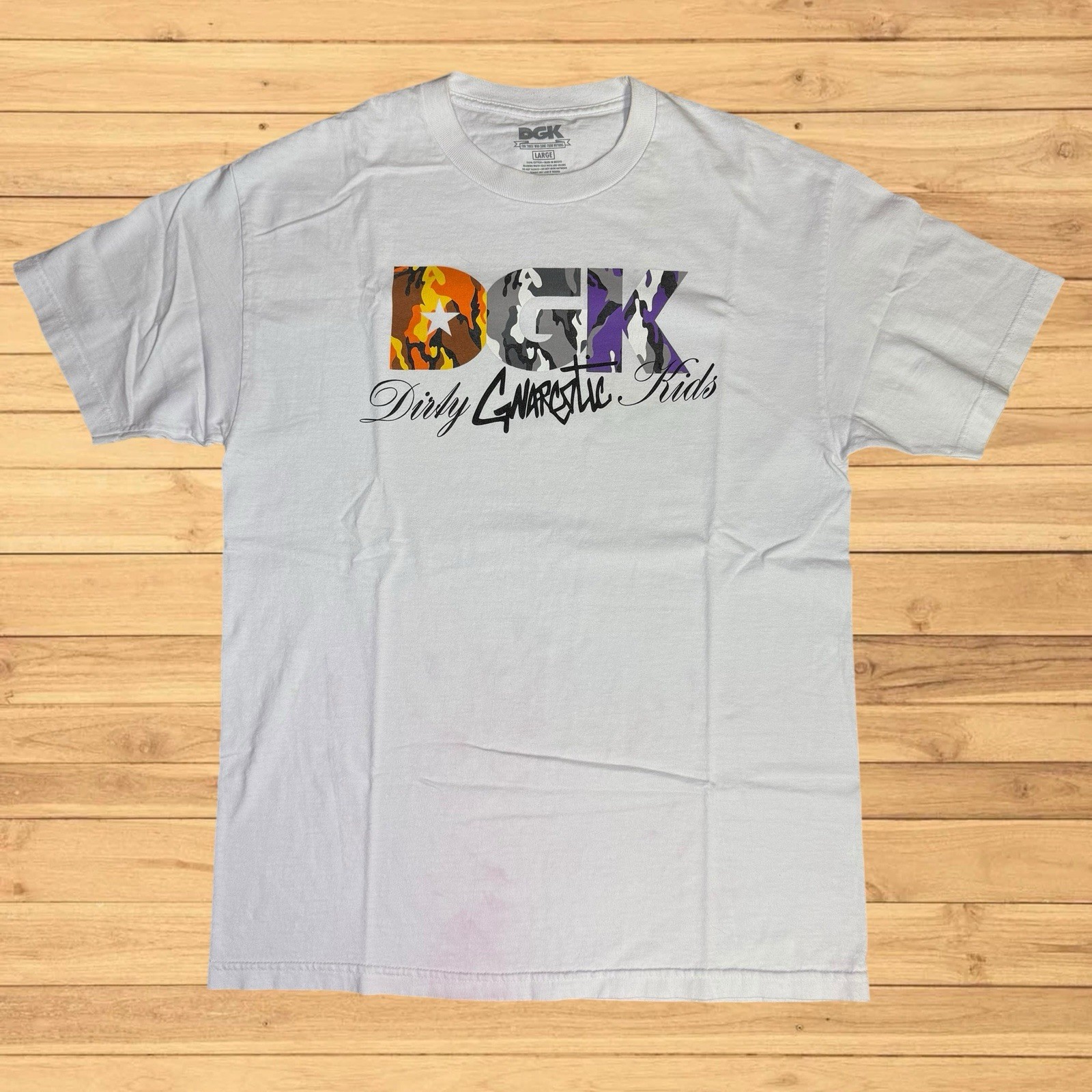DGK x gnarcotic T-Shirt White Streetwear camo