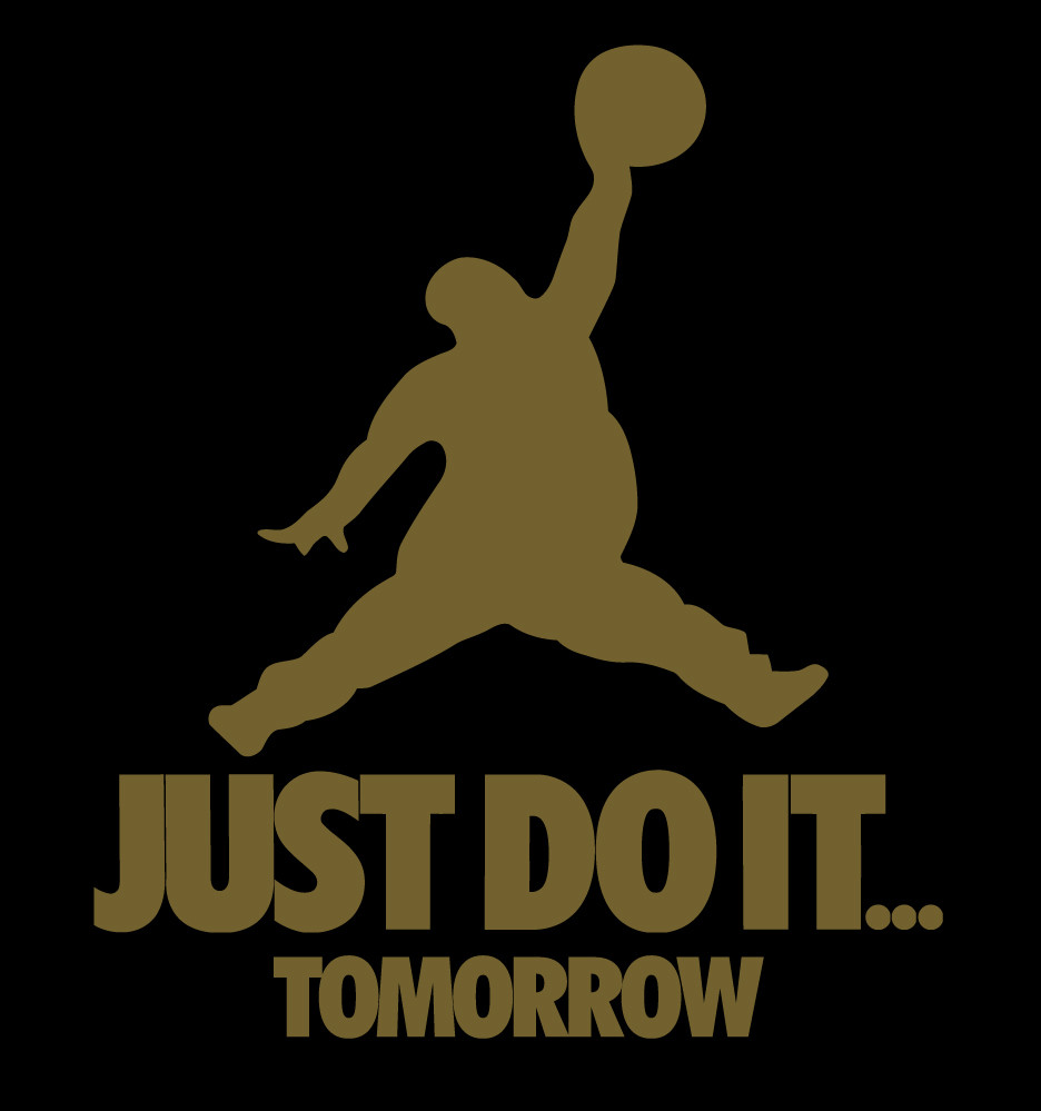 Just Do It Tomorrow Black Gold parody shirt procrastinate t-shirt basketball