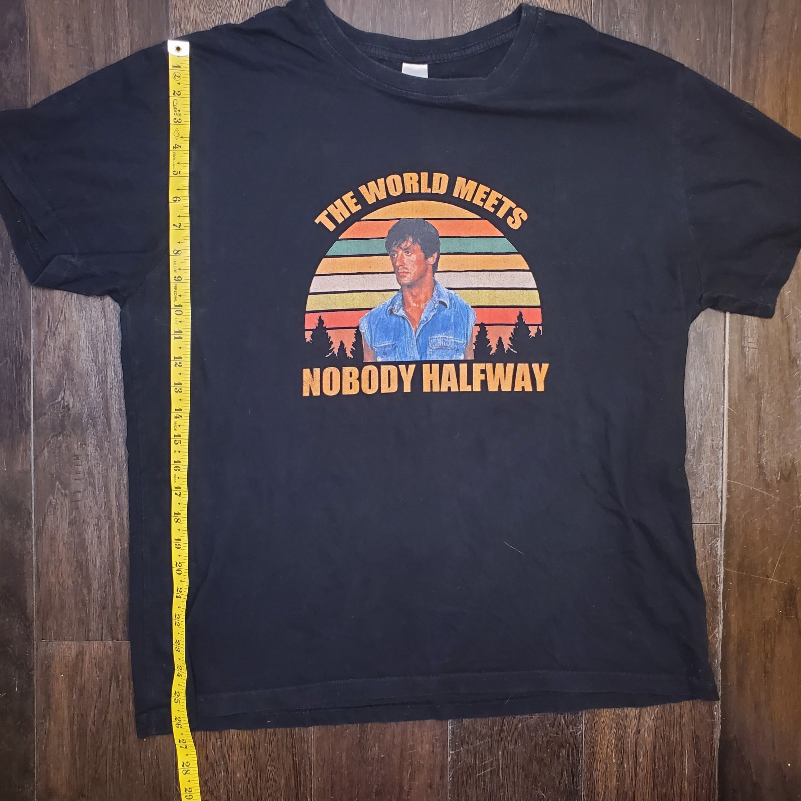 The World Meets Nobody Halfway Over The Top Sylvester Stallone Vintage XL