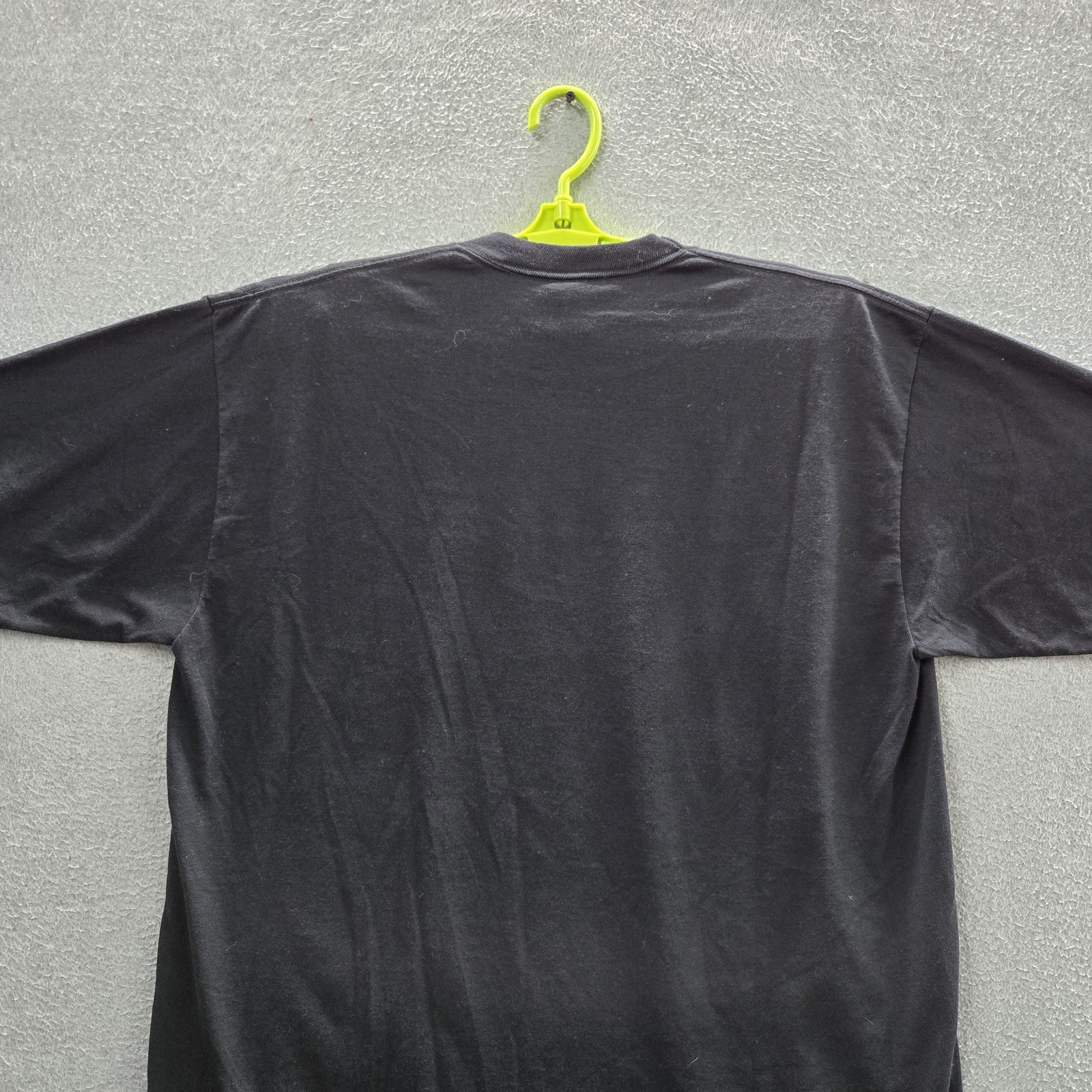 VINTAGE Hong Kong Men Shirt XL Black 90s USA Single Stitch Graphic Dragon Waves