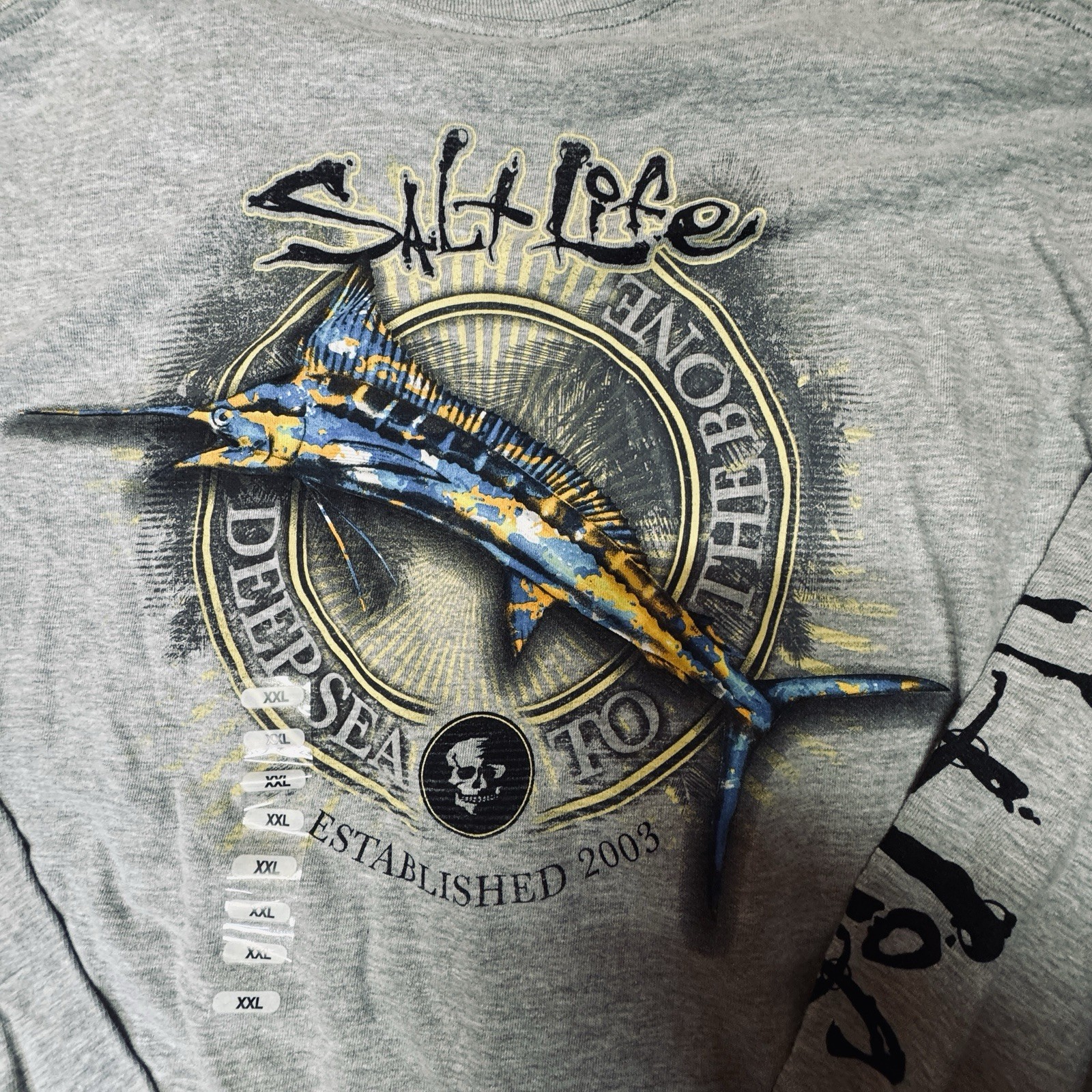 Mens Salt Life Deep To The Bone Graphic Pocket 2XL T-Shirt – NWT
