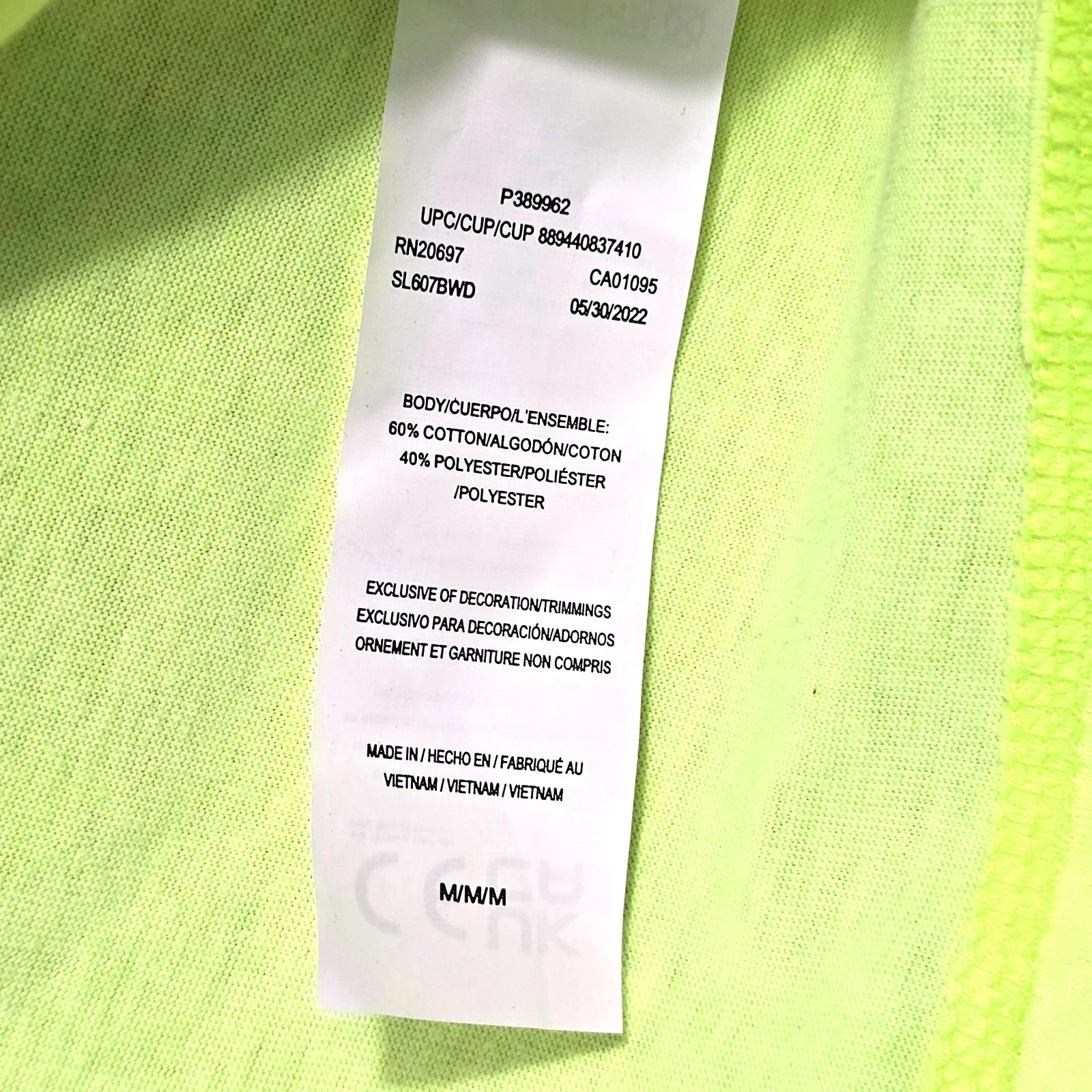 Dickies Fast Dry Hooded Shirt Mens Medium Yellow Hi Viz Long Sleeve UV40 NWT