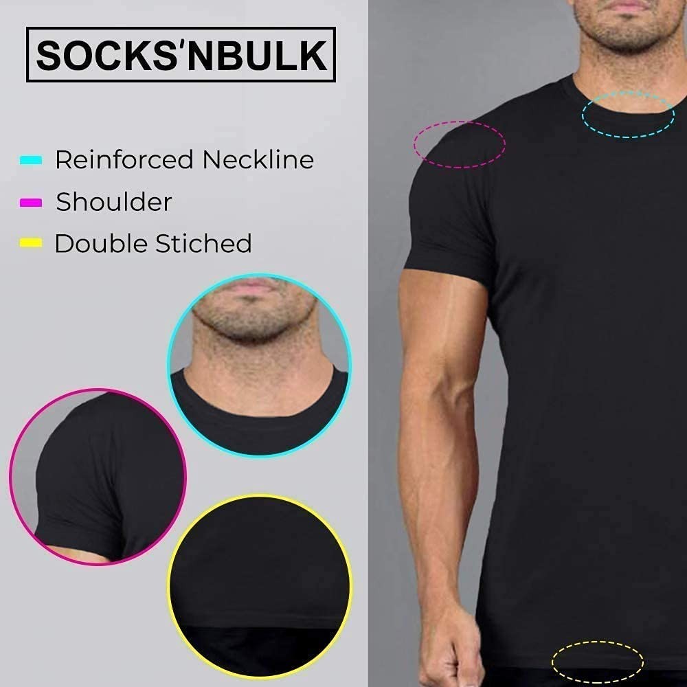 BILLIONHATS 12 Pk Wholesale Men&rsquo;s Cotton T-Shirt Bulk Big Tall Short Sleeve Tees