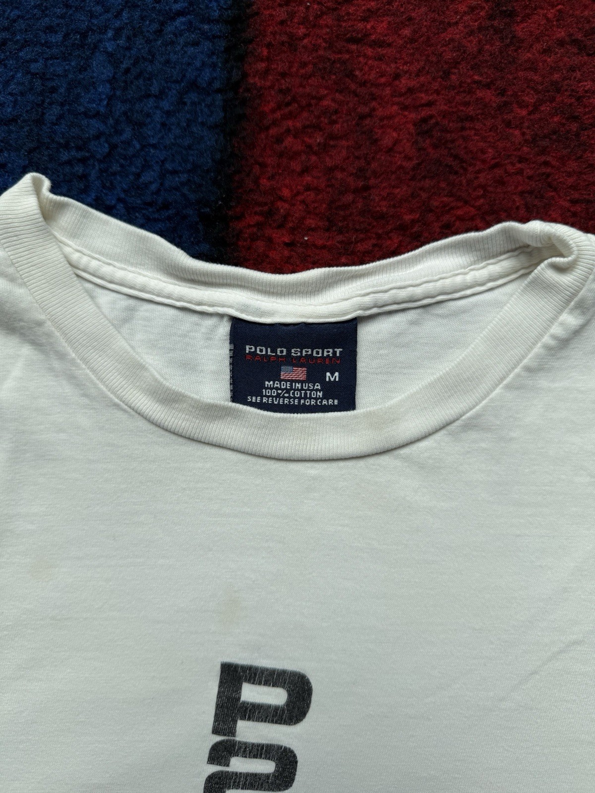 Vintage Y2K Polo Sport Ralph Lauren P2K Polo Logo Spell out Tshirt Mens Medium