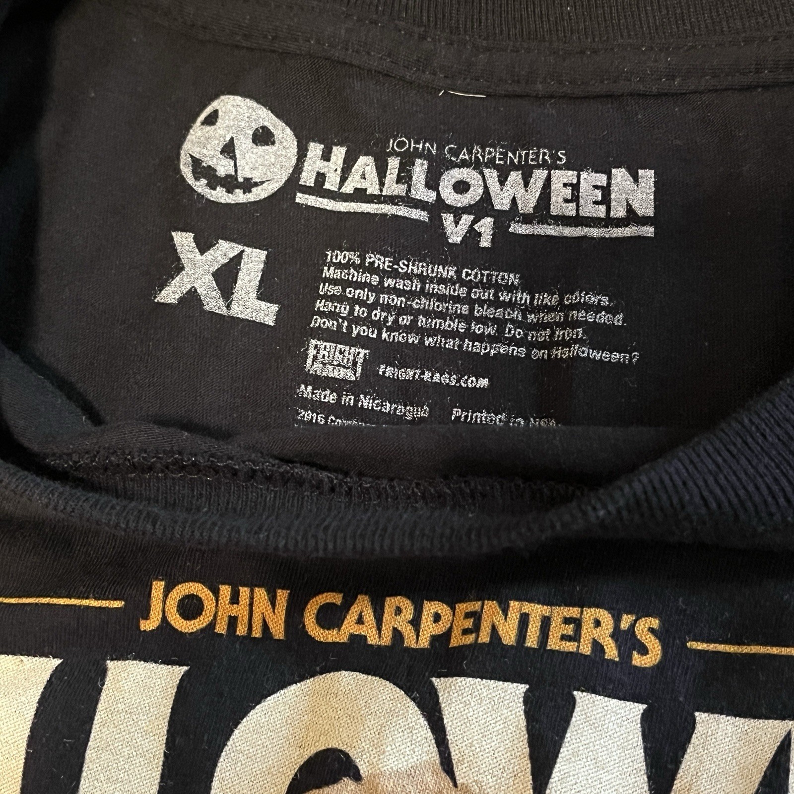 Fright Rags Halloween Michael Myers T-Shirt Men’s XL Black John Carpenter
