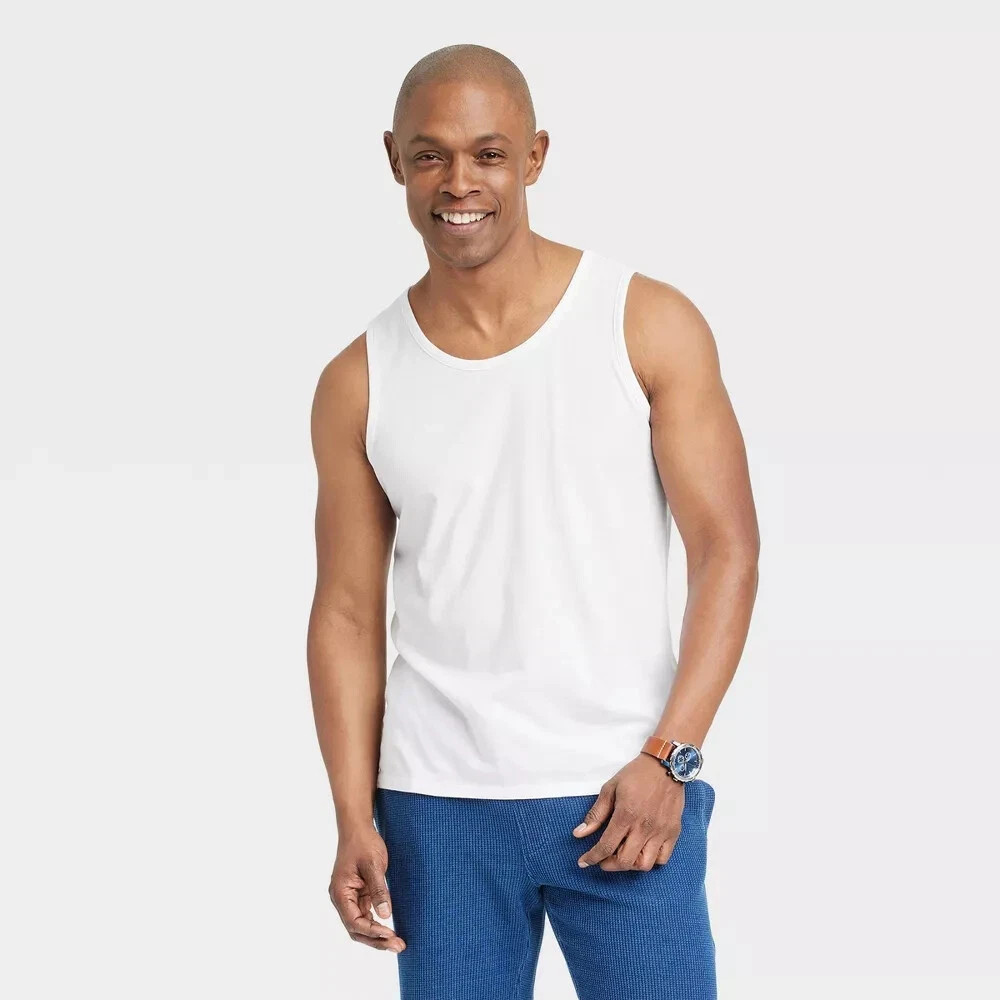Goodfellow & Co Men&rsquo;s White Tank Top Small Cotton Blend Soft New