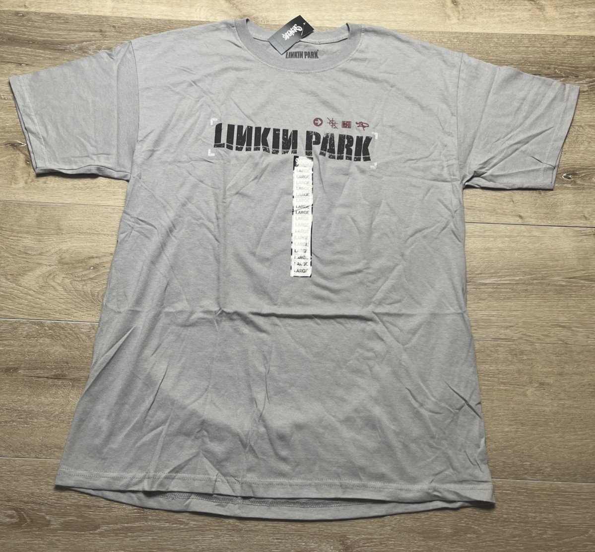 Linkin Park T-Shirt Large Gray Rock Band Hybrid Theory Graphic Tee Spencers