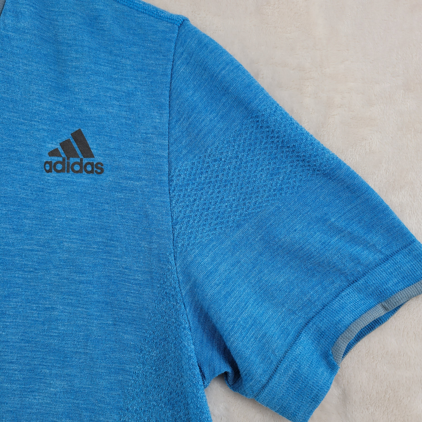 Adidas Running Adistar Men&rsquo;s Size L Solid Blue Extra Slim Crew-Neck T-Shirt