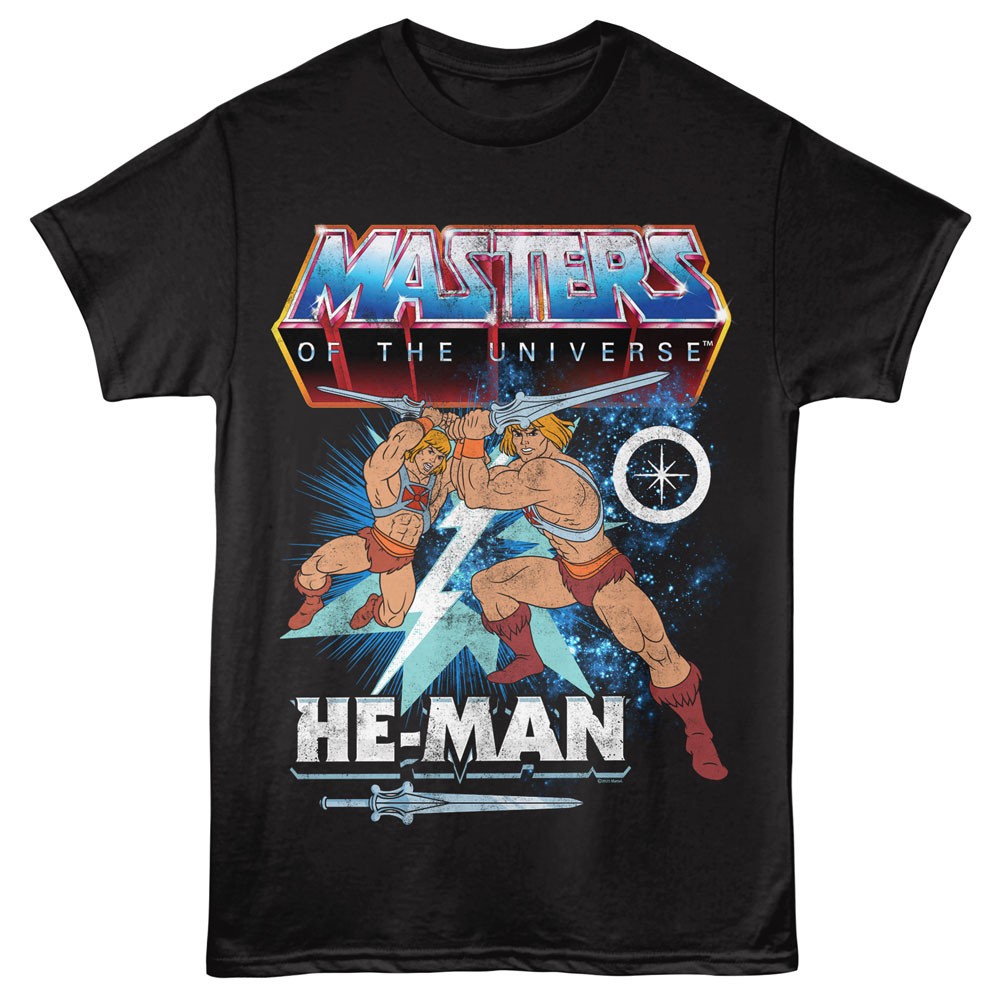 Masters Of The Universe 1980&rsquo;s Cartoon He-Man Swinging Sword Men&rsquo;s T Shirt