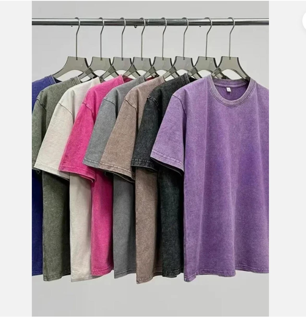 Summer Men&rsquo;s Washed T-Shirts 230G Heavy Cotton Vintage Faded Color Oversized Hot