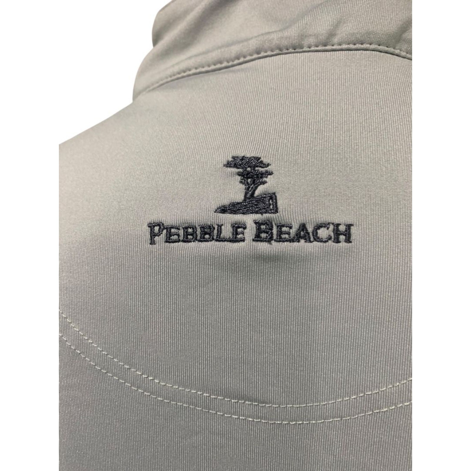 Large Pebble Beach Mens Golf Pullover Performance Gray Ryan Homes 1/4 Zip